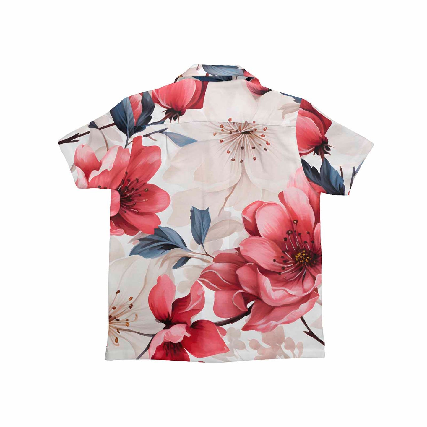 Pink Floral Little Boys Hawaiian Shirt