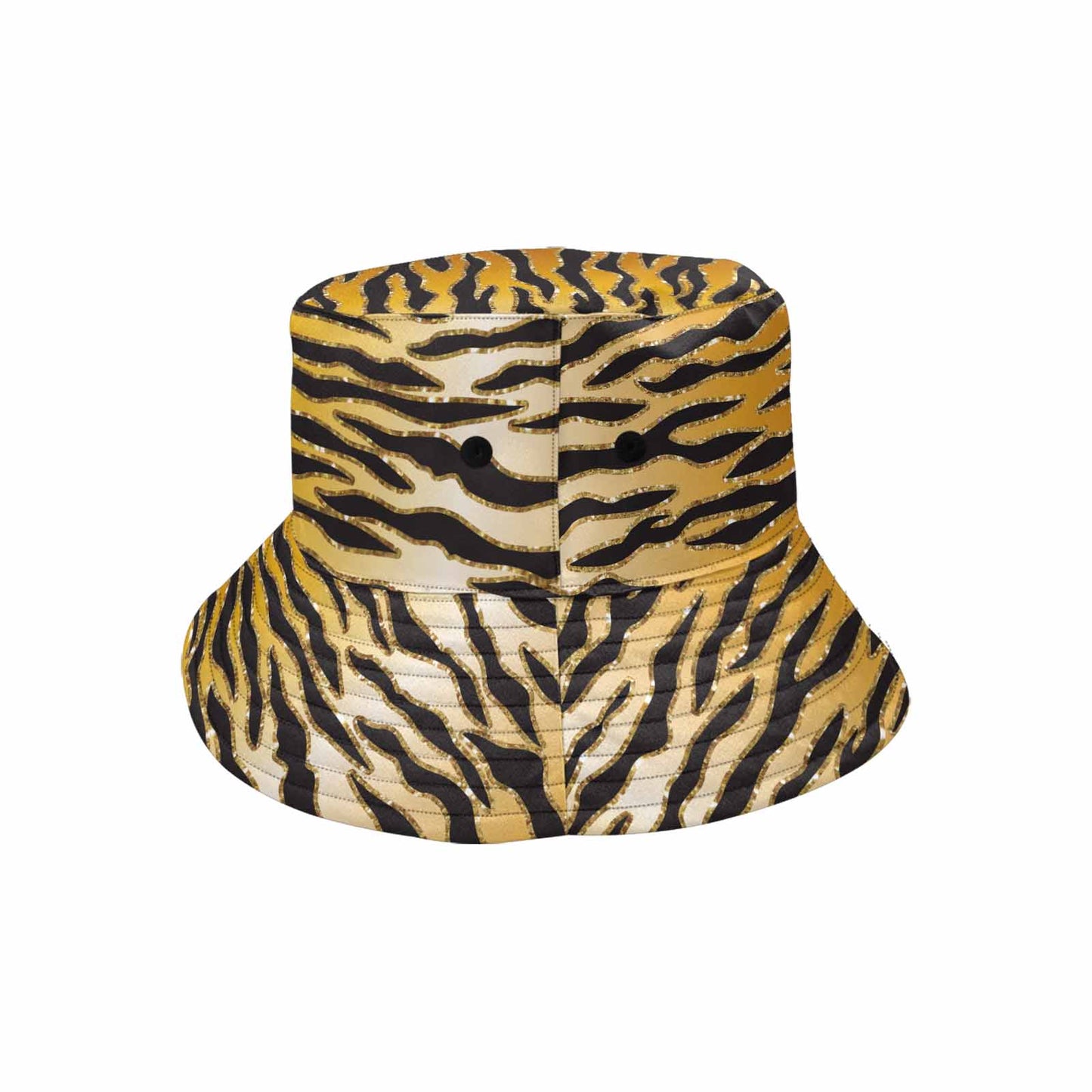 Glitter Gold Animal Print Unisex Summer Single-Layer Bucket Hat