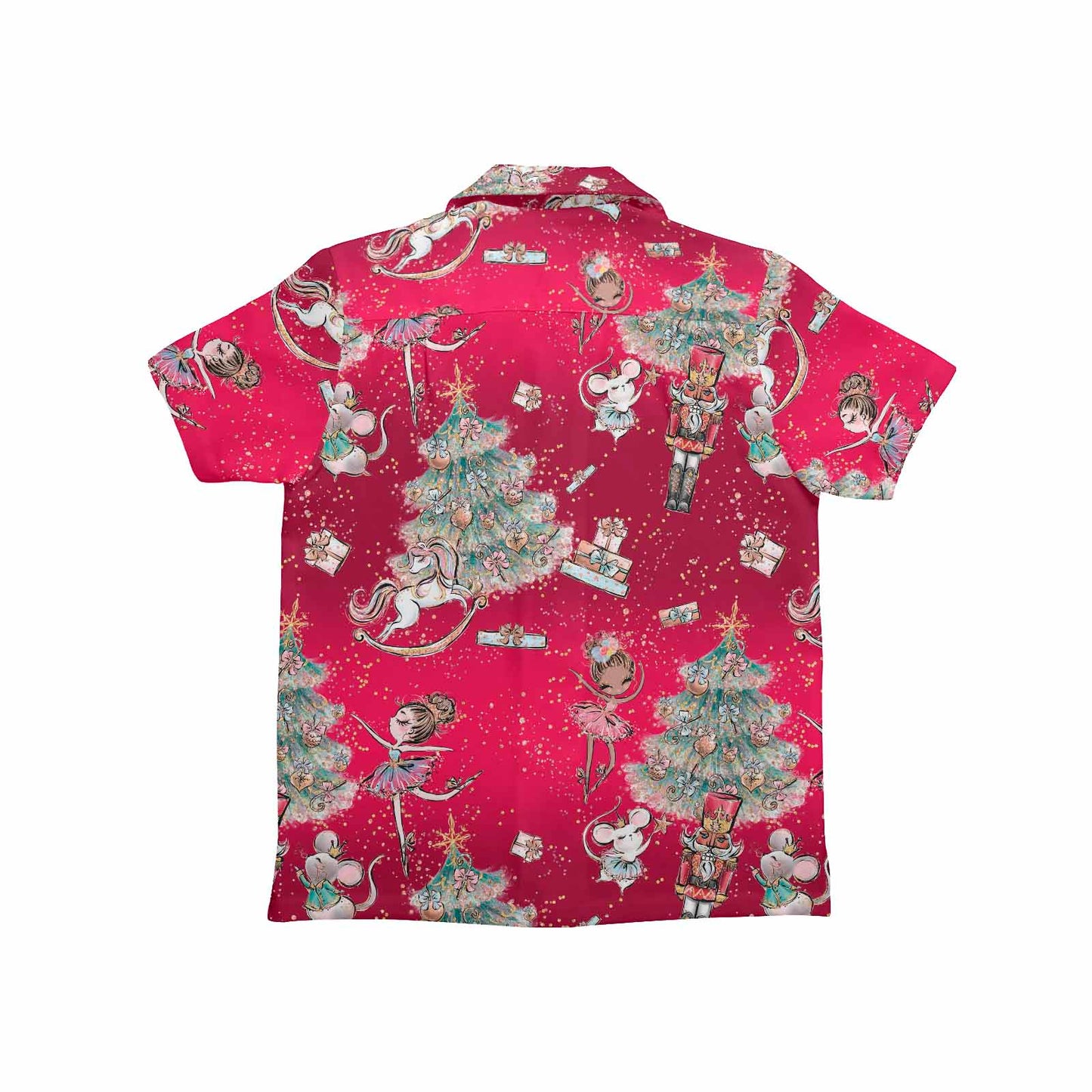 Red Christmas Little Boys Hawaiian Shirt