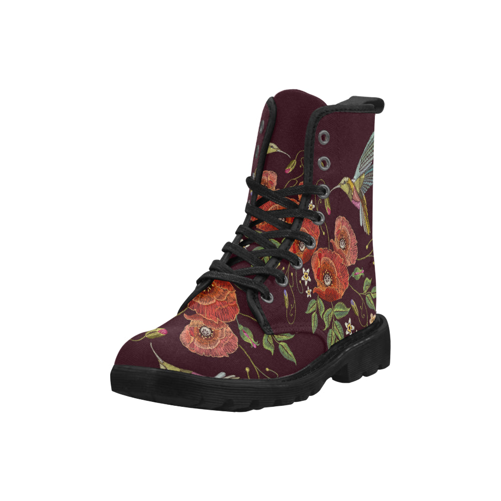 Humming bird Martin Boots for Women (Black) (Model 1203H)
