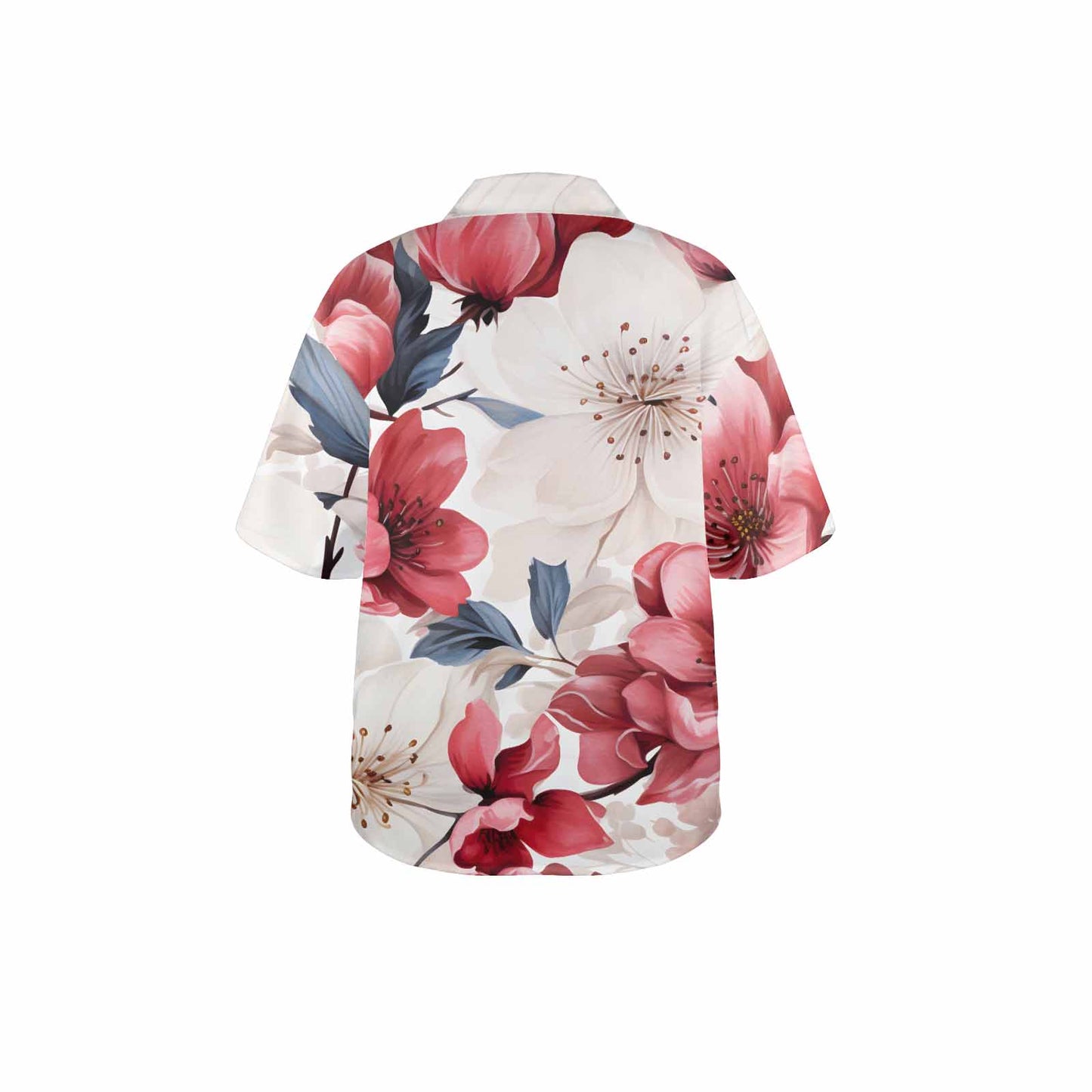 Pink Floral Women's Hawaiian Shirt