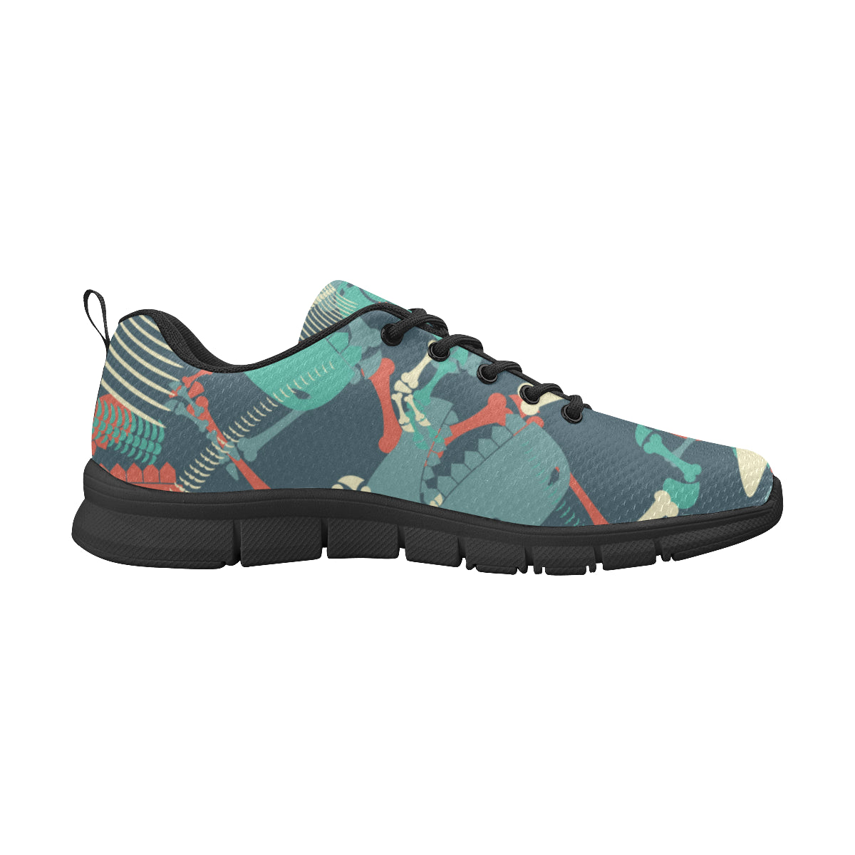 Skeleton dinosaur Women's Breathable Running Shoes (Model 055)