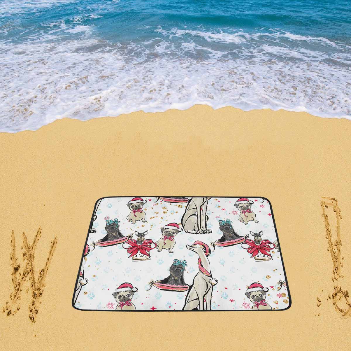 Dog Christmas Beach Mats 78"x 60"