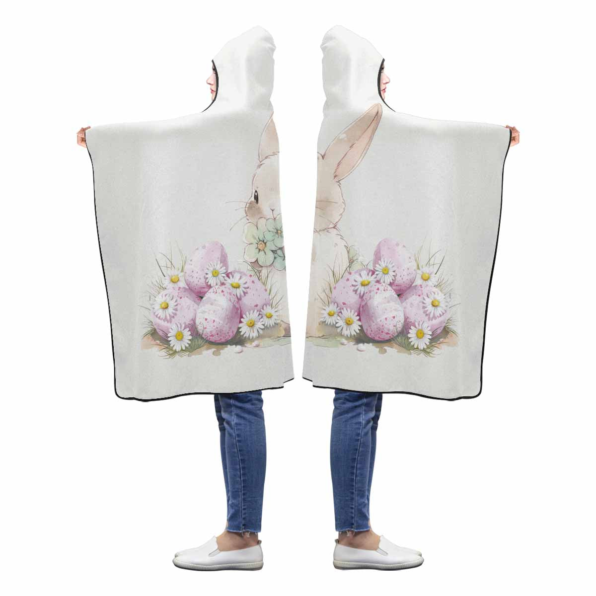 Easter Bunny Awd1344 Hooded Blanket 60"x50"