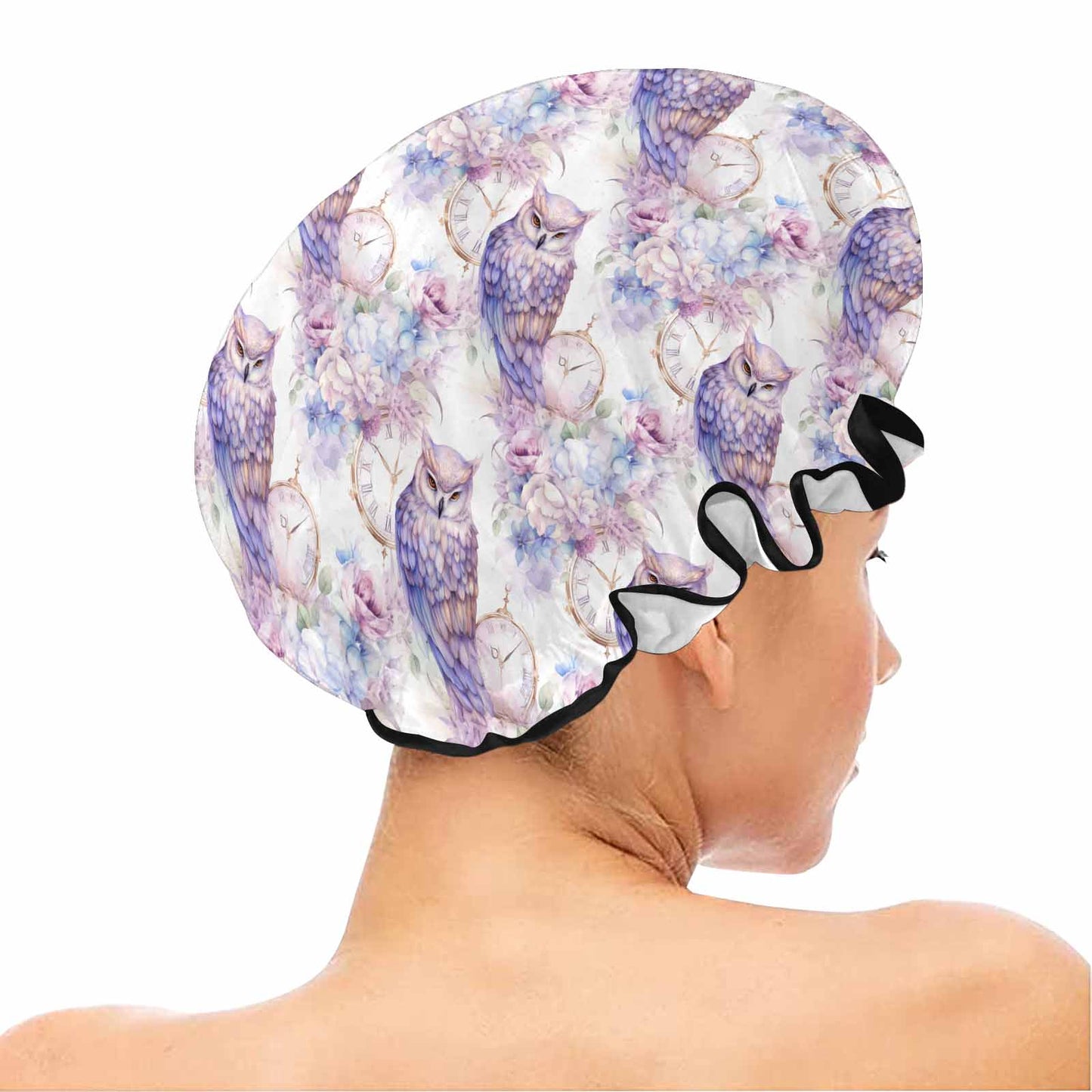Pastel Owls Shower Cap