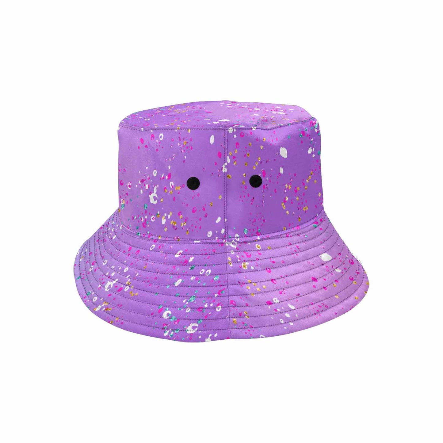 Purple Splash Unisex Summer Single-Layer Bucket Hat