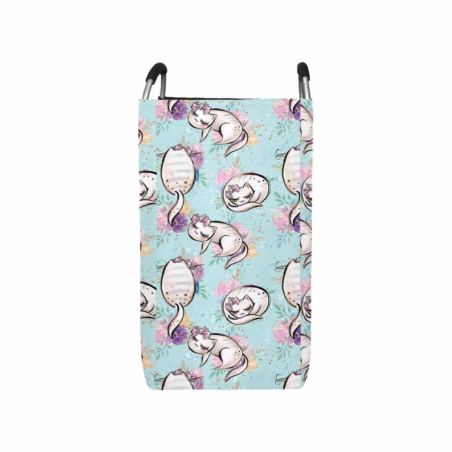 Blue Cats Square Laundry Basket