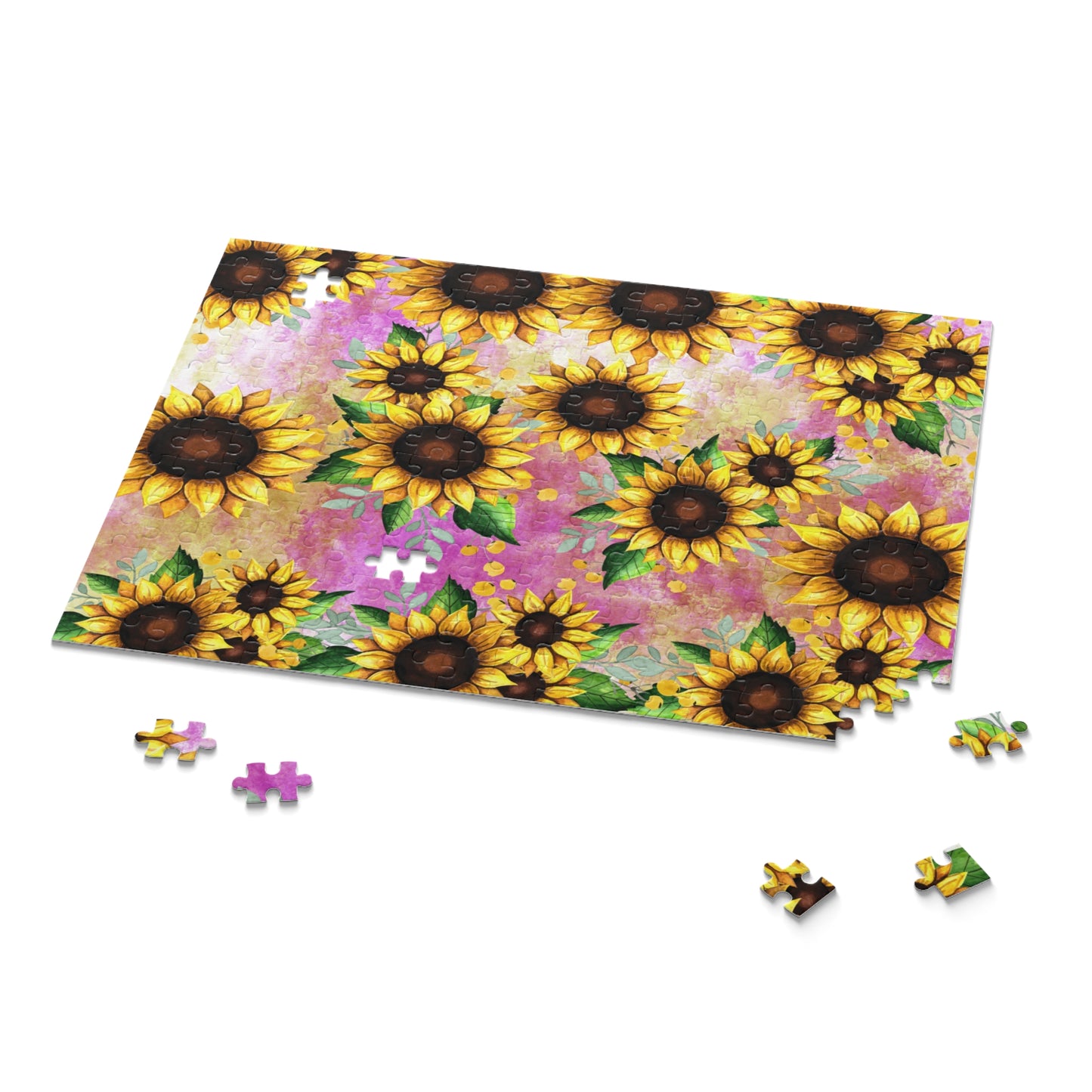 Personalised/Non-Personalised Puzzle, Sunflower (120, 252, 500-Piece)
