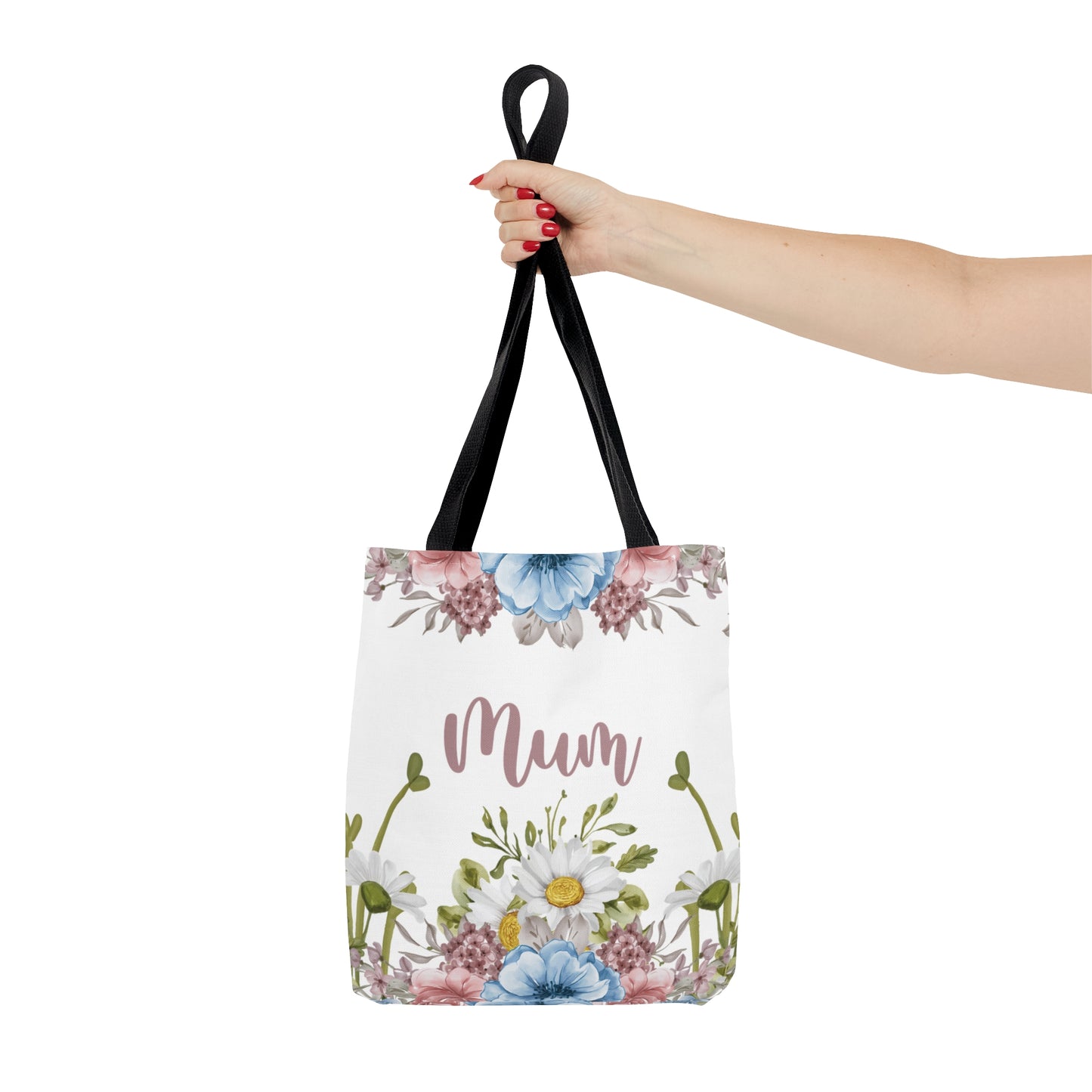 Personalised/Non-Personalised Tote Bag, Floral, Mum, Tote bag