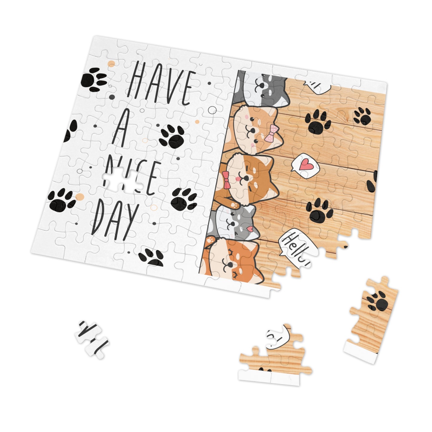 Puzzle, Cats, Personalised/Non-Personalised (30, 110, 252, 500,1000-Piece) awd-614