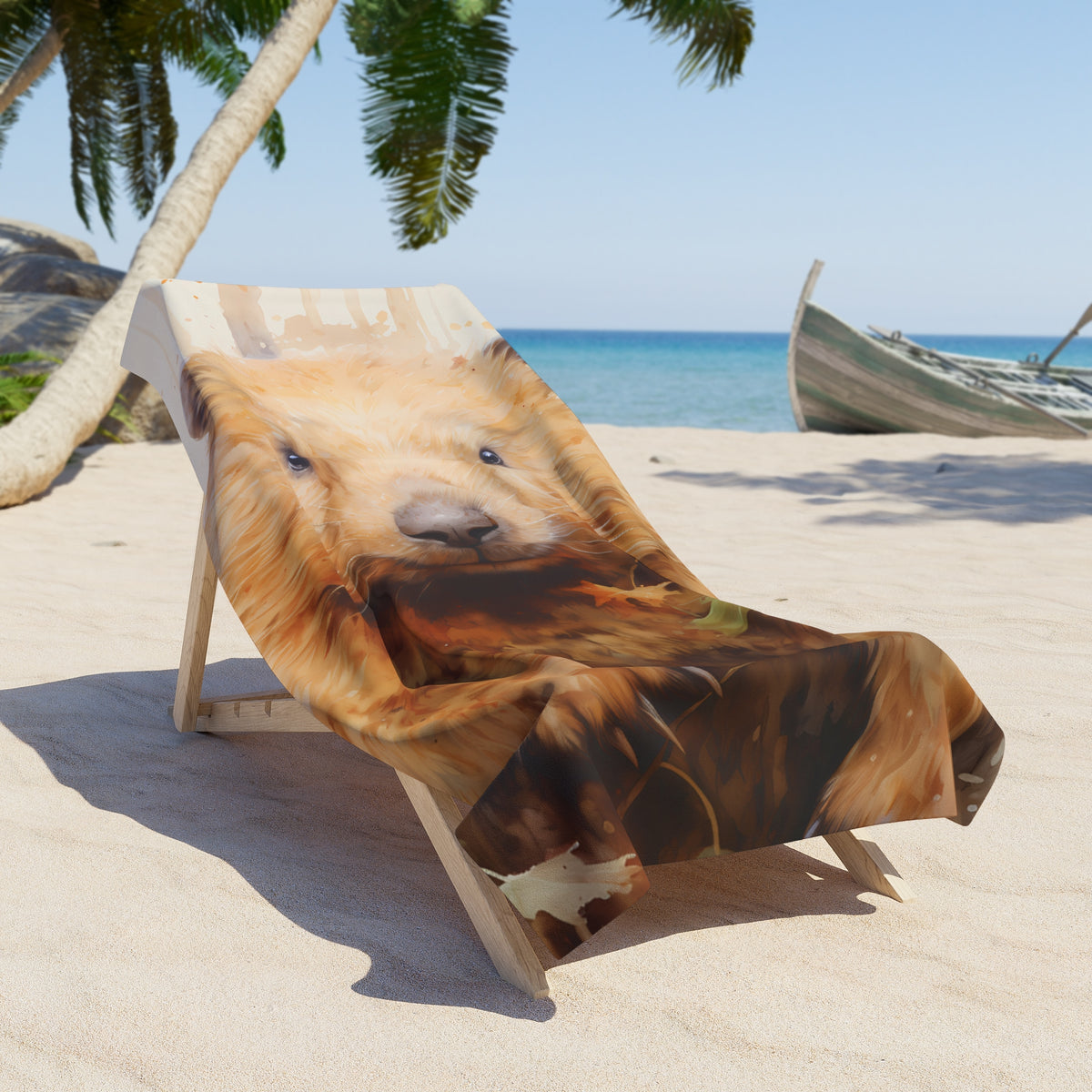 Beach Towel, Australian Animals, Wombat, Polycotton Towel, 2 sizes Available