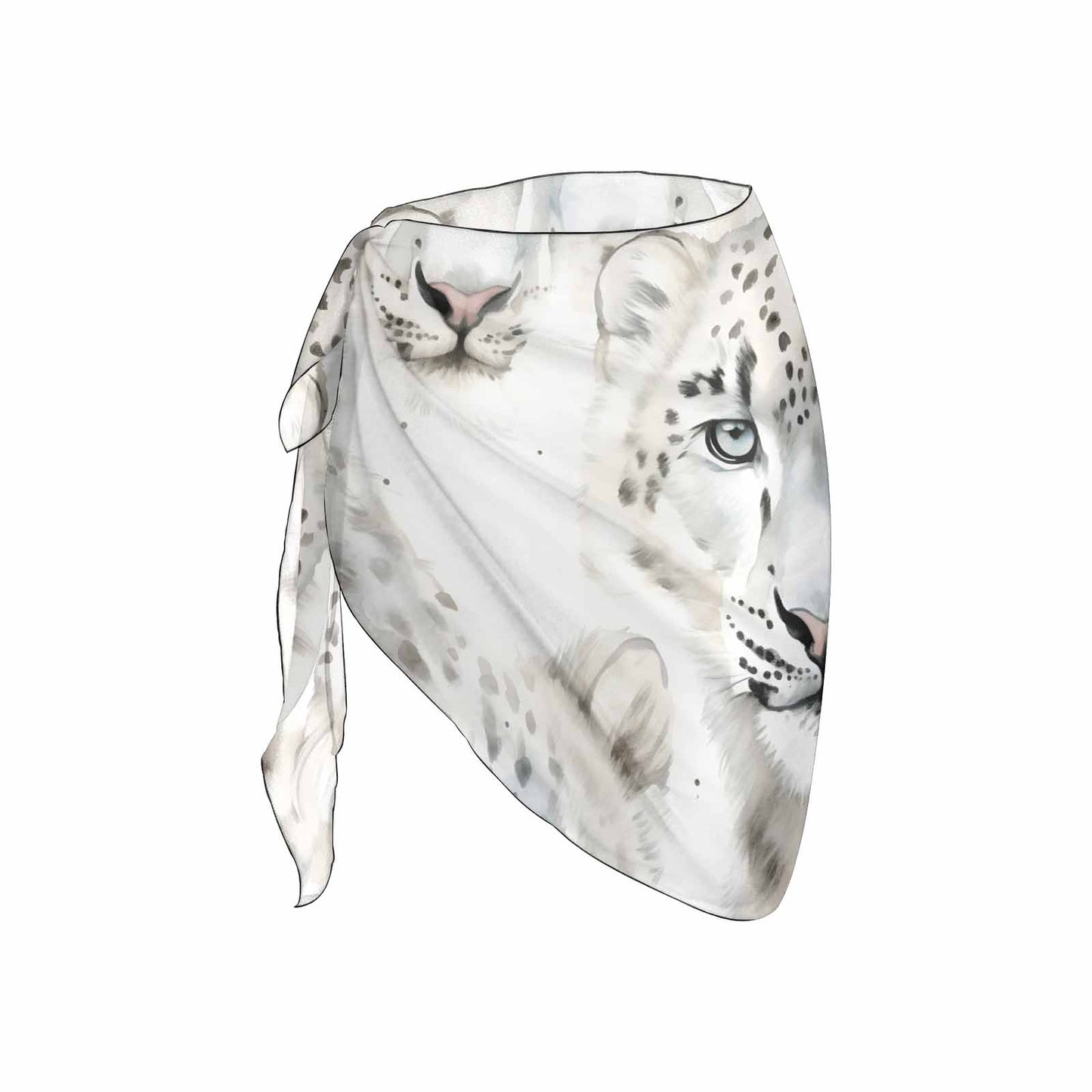 White Leopard Women's Beach Sarong Wrap