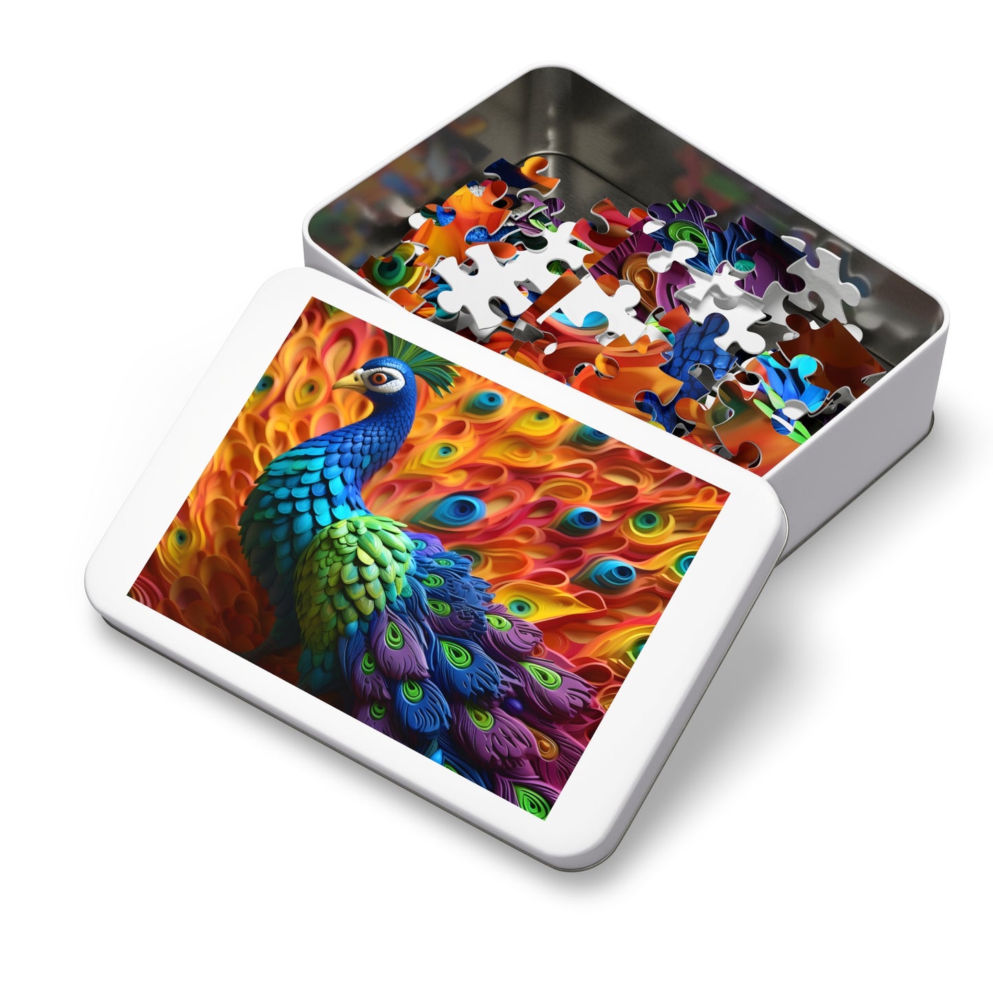 Puzzle, Peacock, Personalised/Non-Personalised (30, 110, 252, 500,1000-Piece) awd-575