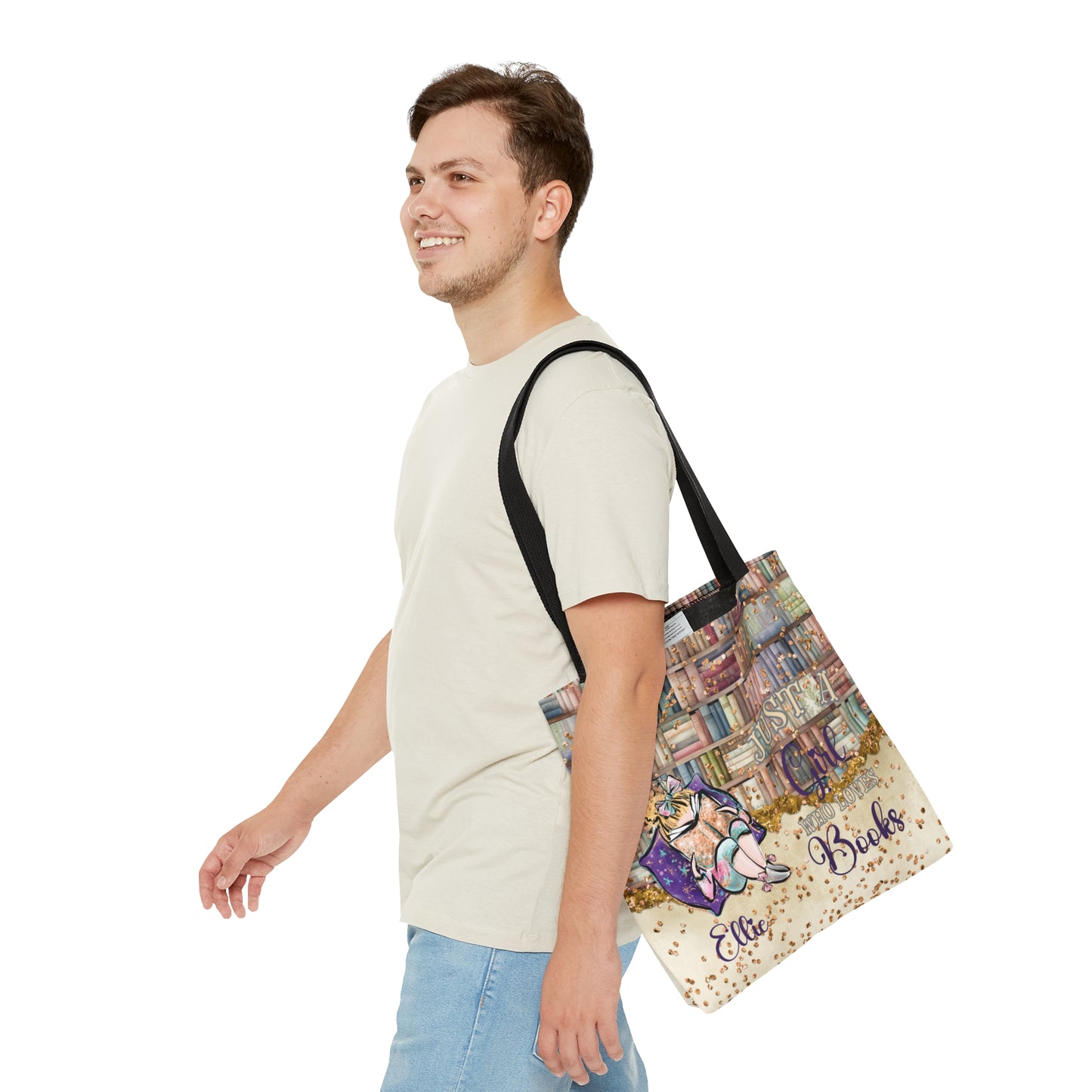 Personalised Tote Bag, Just A Girl Who Loves Books, Blonde Hair Tote bag