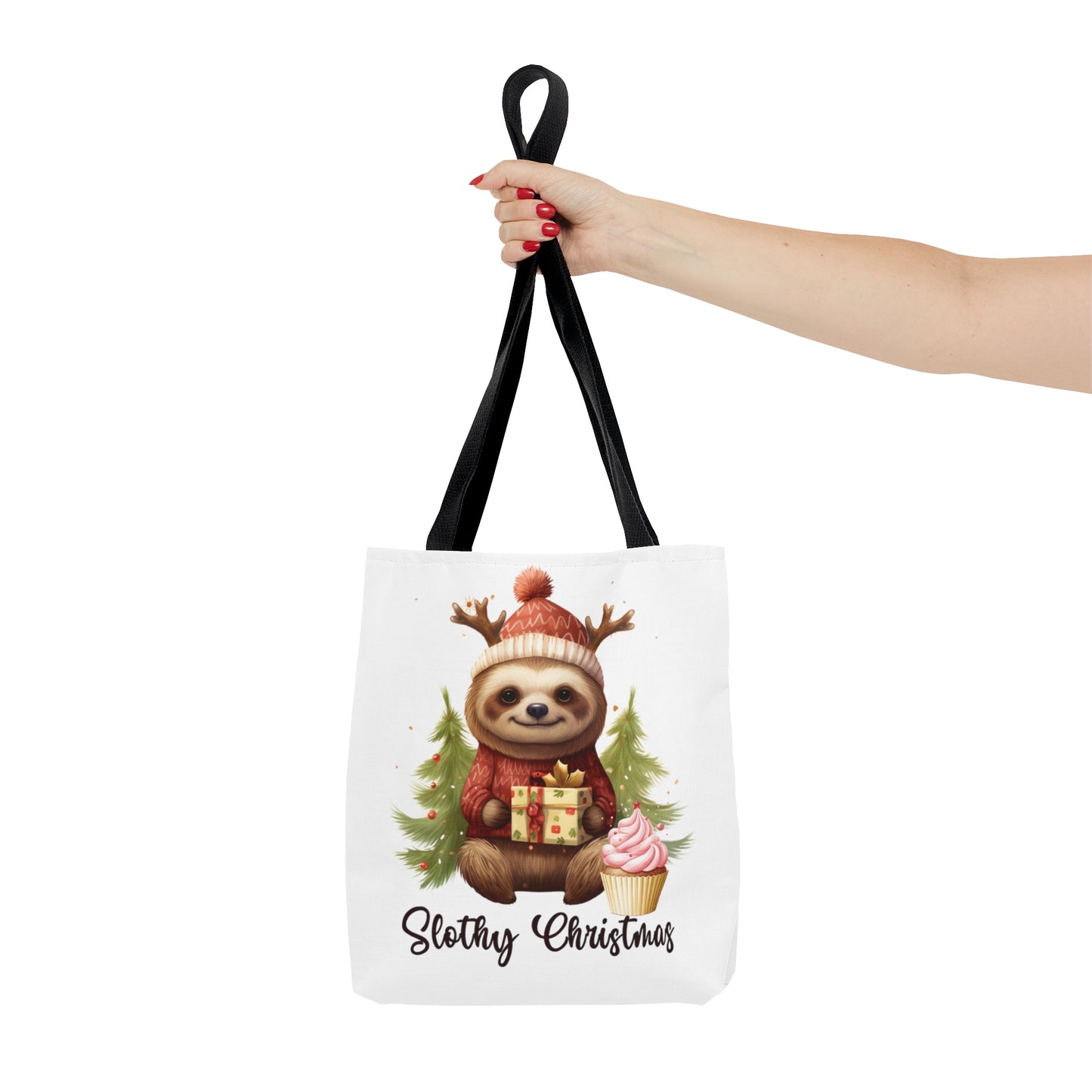 Tote Bag, Christmas, Sloth, Personalised/Non-Personalised Tote bag
