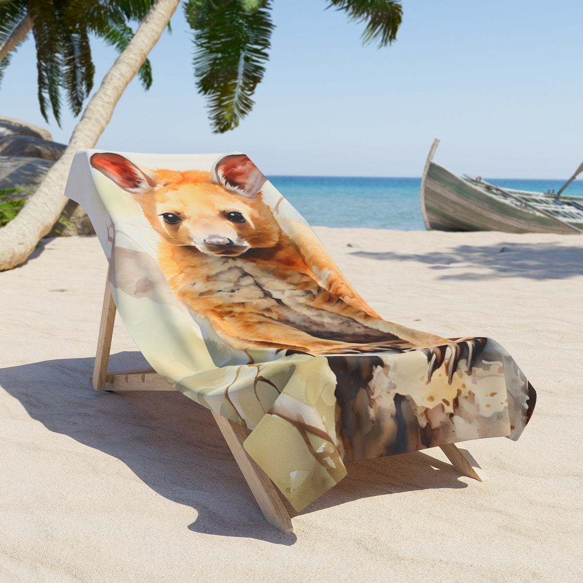 Beach Towel, Australian Animals, possum, Polycotton Towel, 2 sizes Available