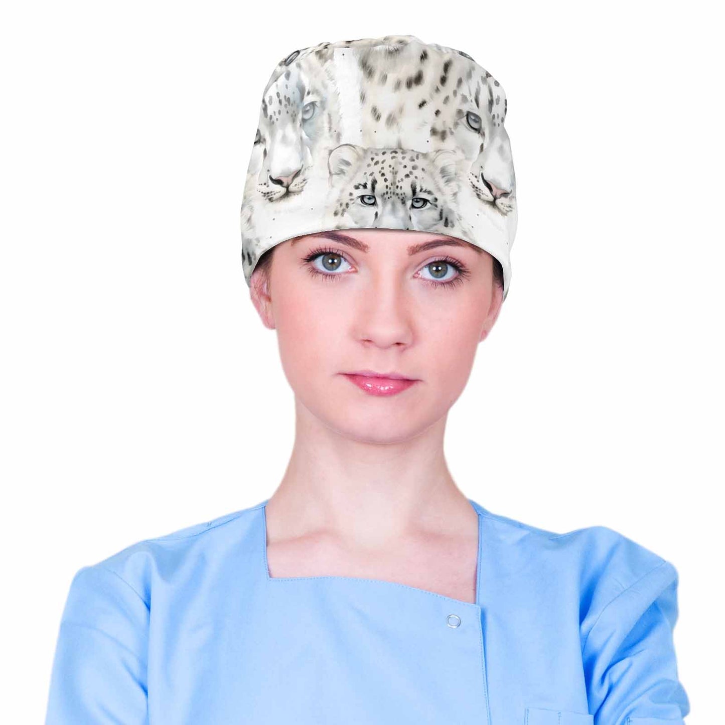 Snow Leopard Scrub Cap