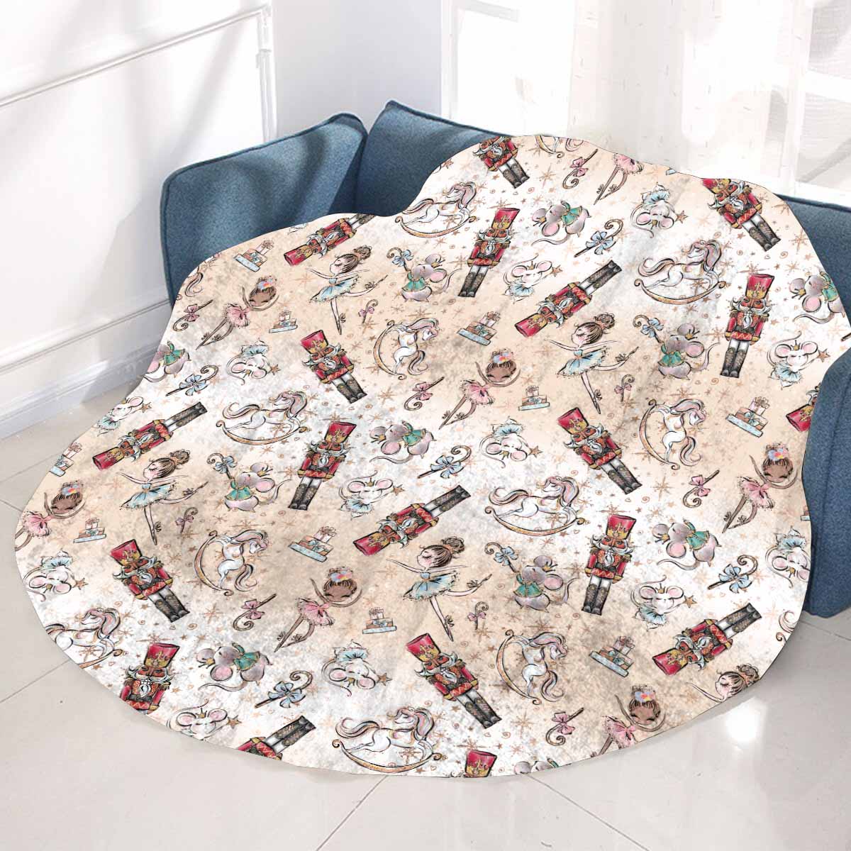 Nutcracker 50 Circular Micro Fleece Blanket 60"