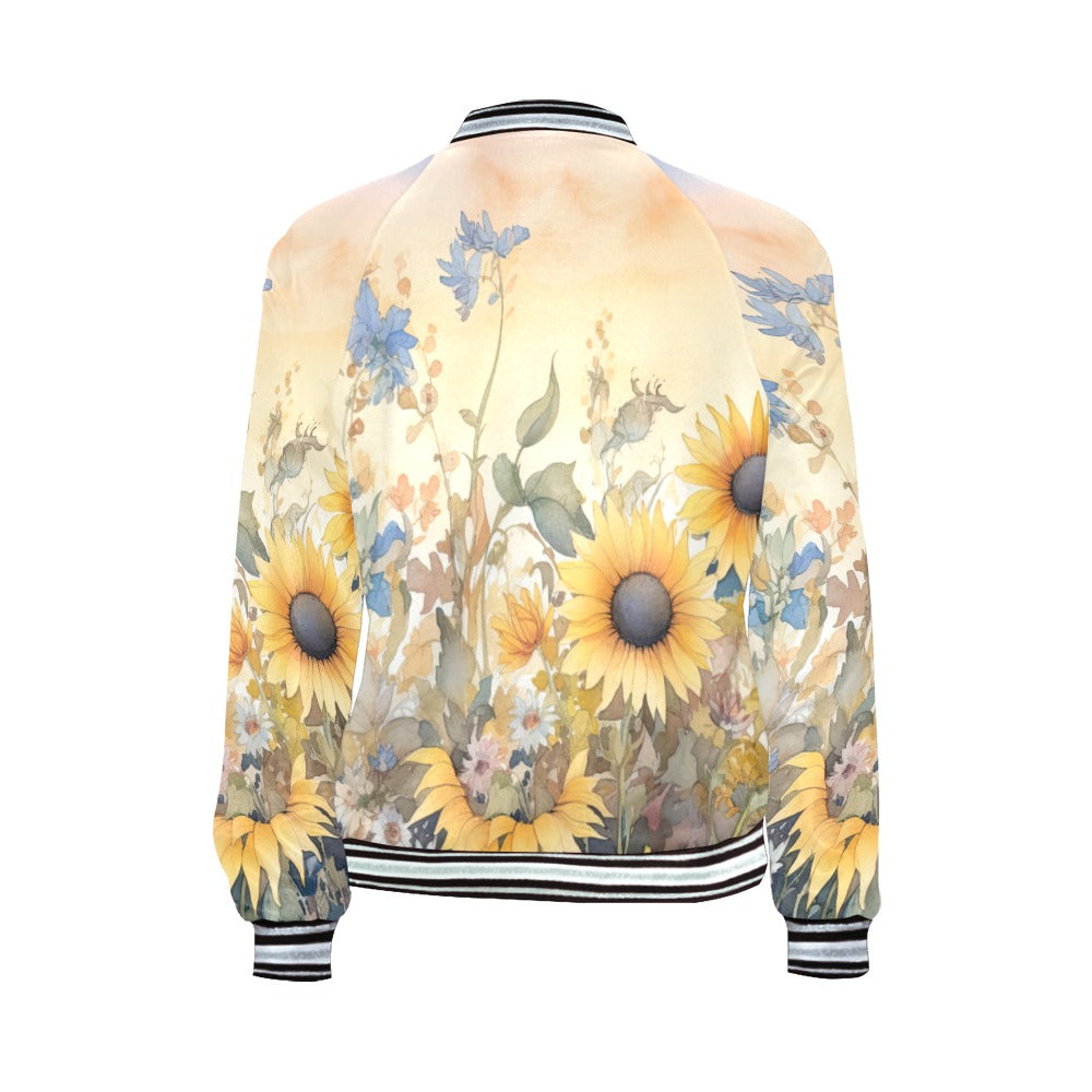 Sunflowers Wildflowers awd343 Bomber Jacket for Women