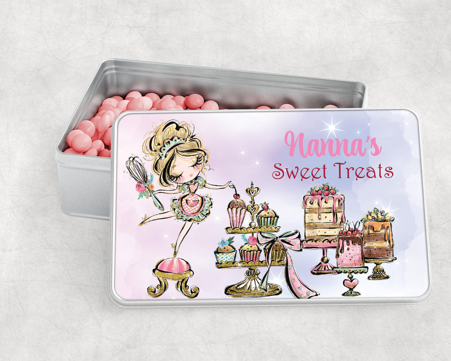 Personalised Aluminium Tin Baking, Choose girl, add your name