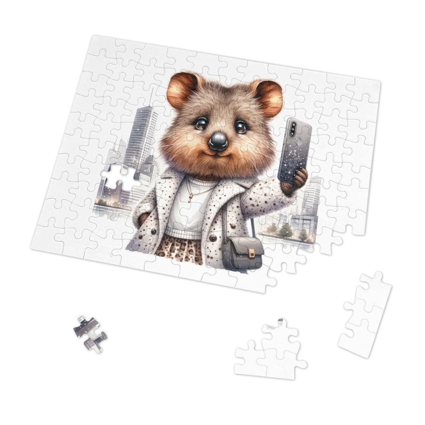 Jigsaw Puzzle in Tin, Australian Animals, Quokka, Personalised/Non-Personalised, awd-1331 (30, 110, 252, 500,1000-Piece)