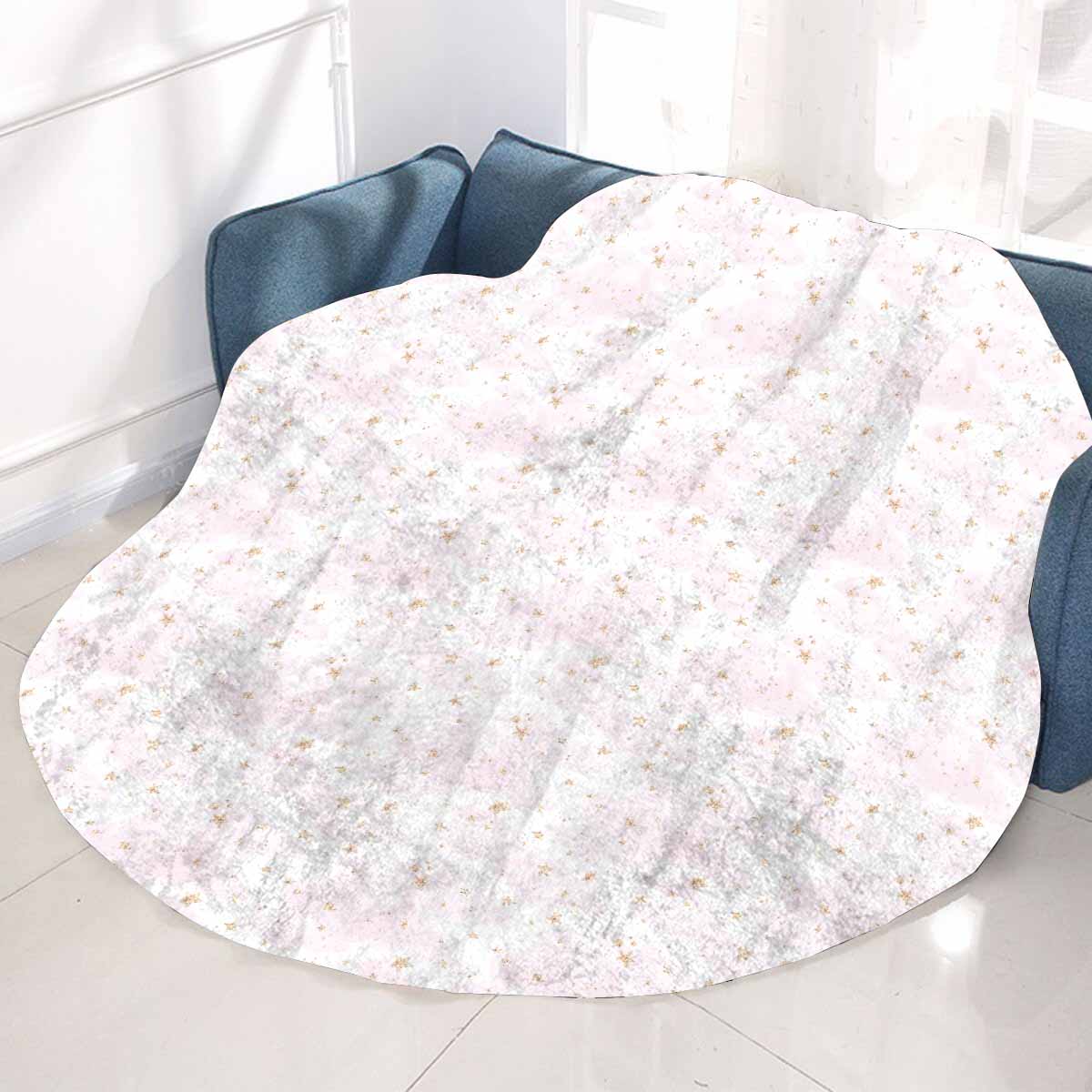 Cloud Stars Circular Micro Fleece Blanket 60"