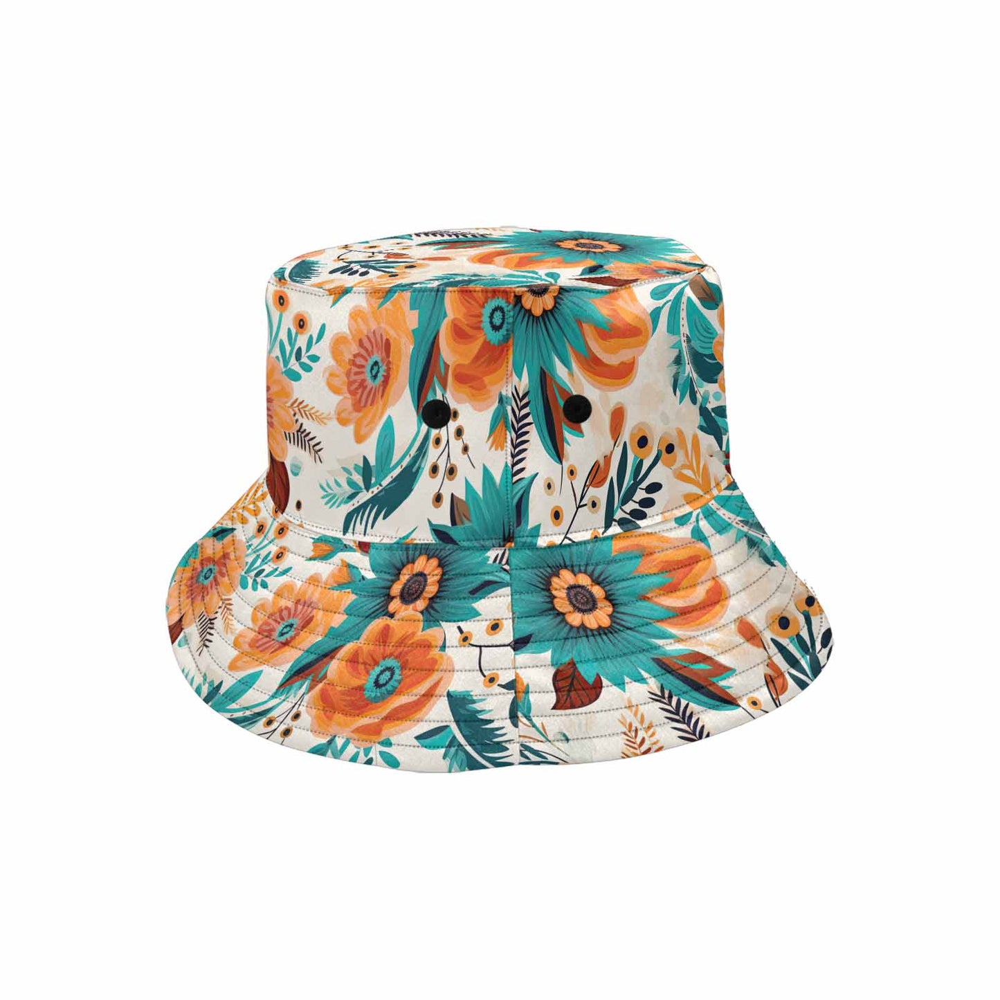 Boho Retro Floral Unisex Summer Single-Layer Bucket Hat