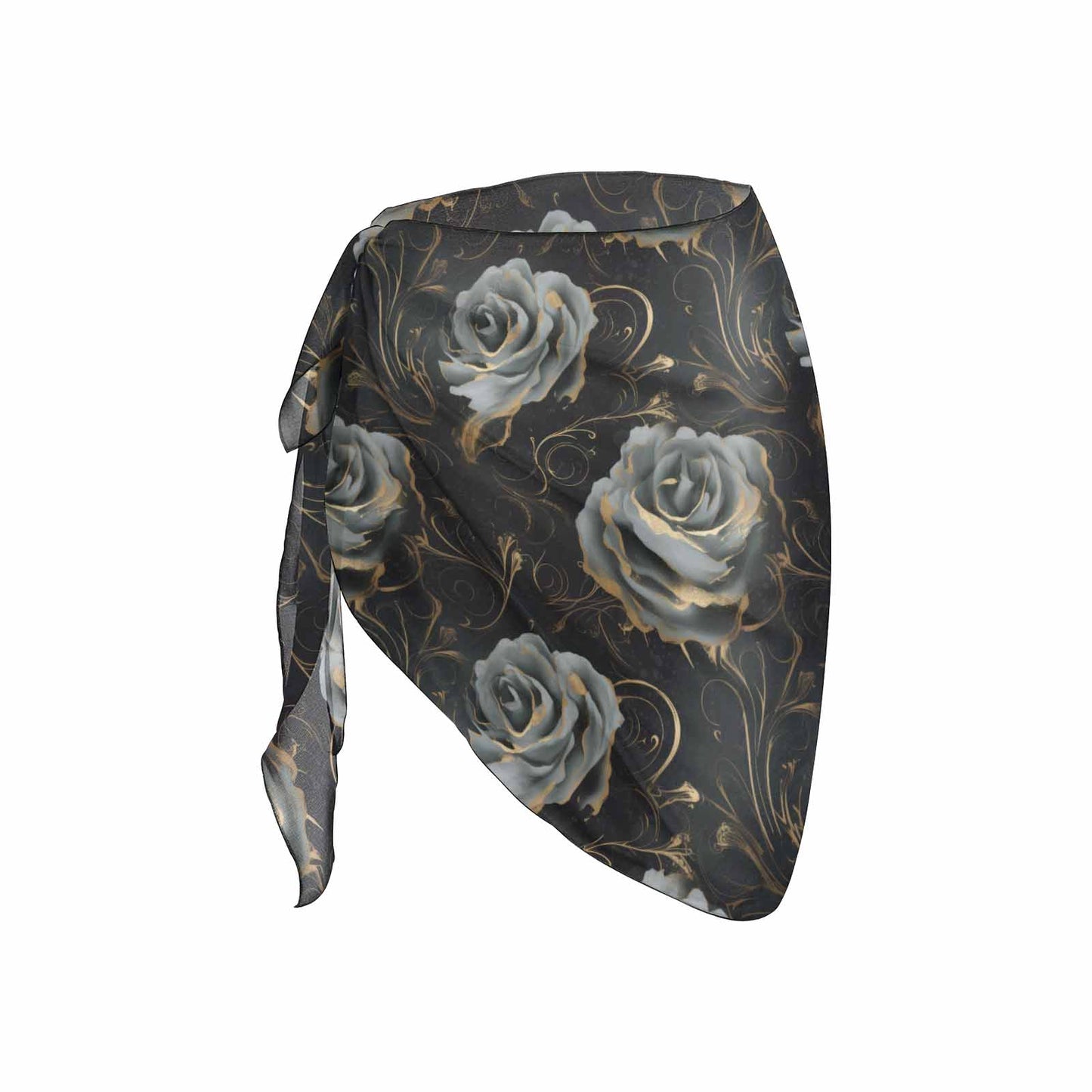 Black roses Women's Beach Sarong Wrap