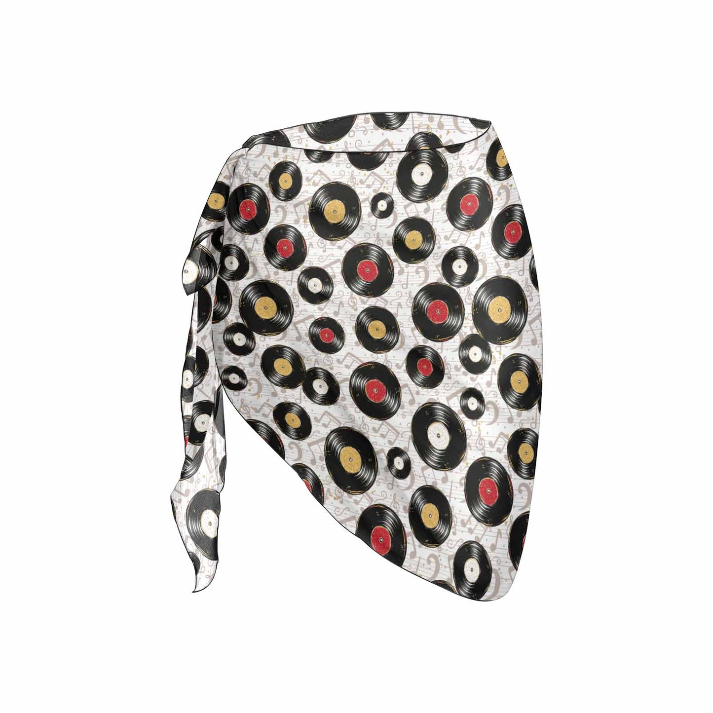 Music Records White Women's Beach Sarong Wrap