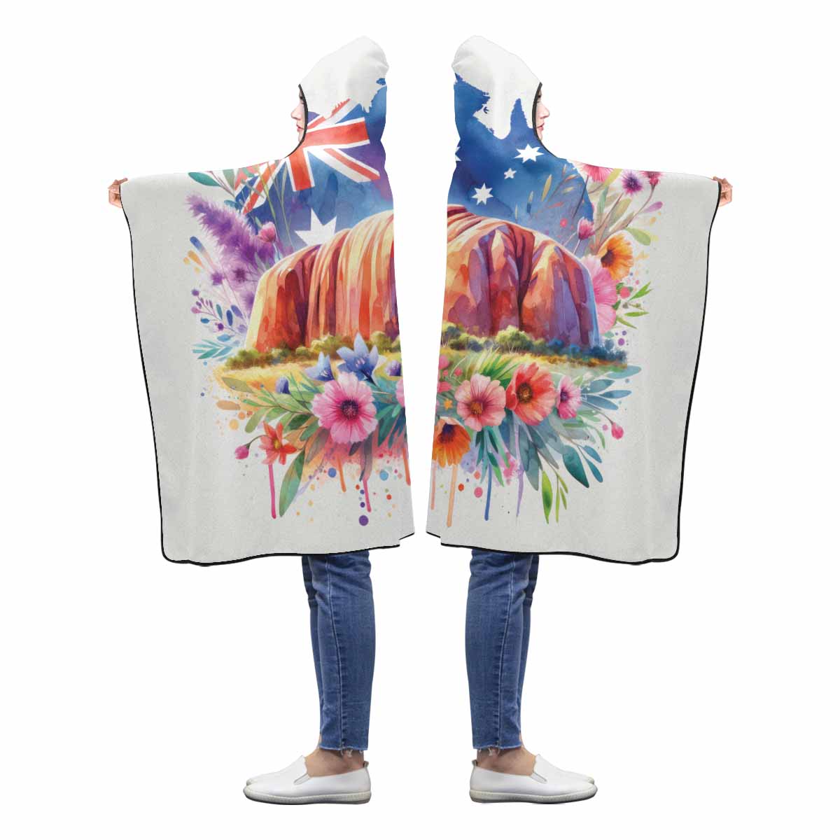 Uluru Ayers Rock Awd1313 Hooded Blanket 60"x50"