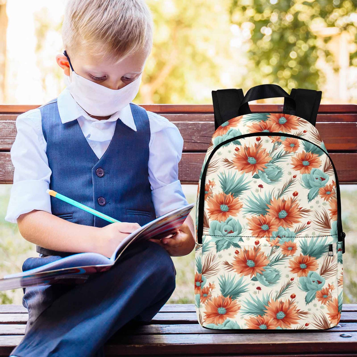 Boho Floral Adult Casual Backpack