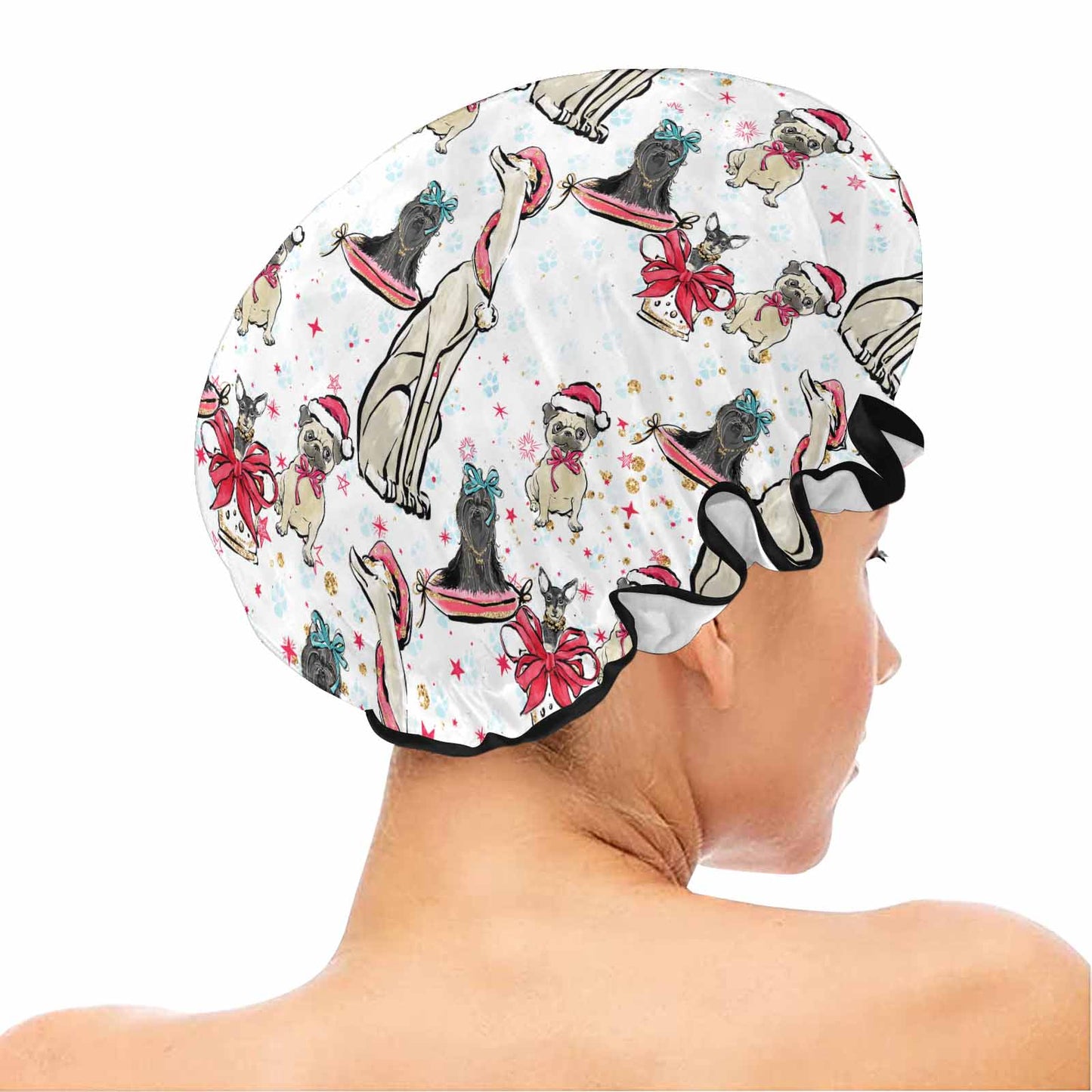 Dog Christmas Shower Cap