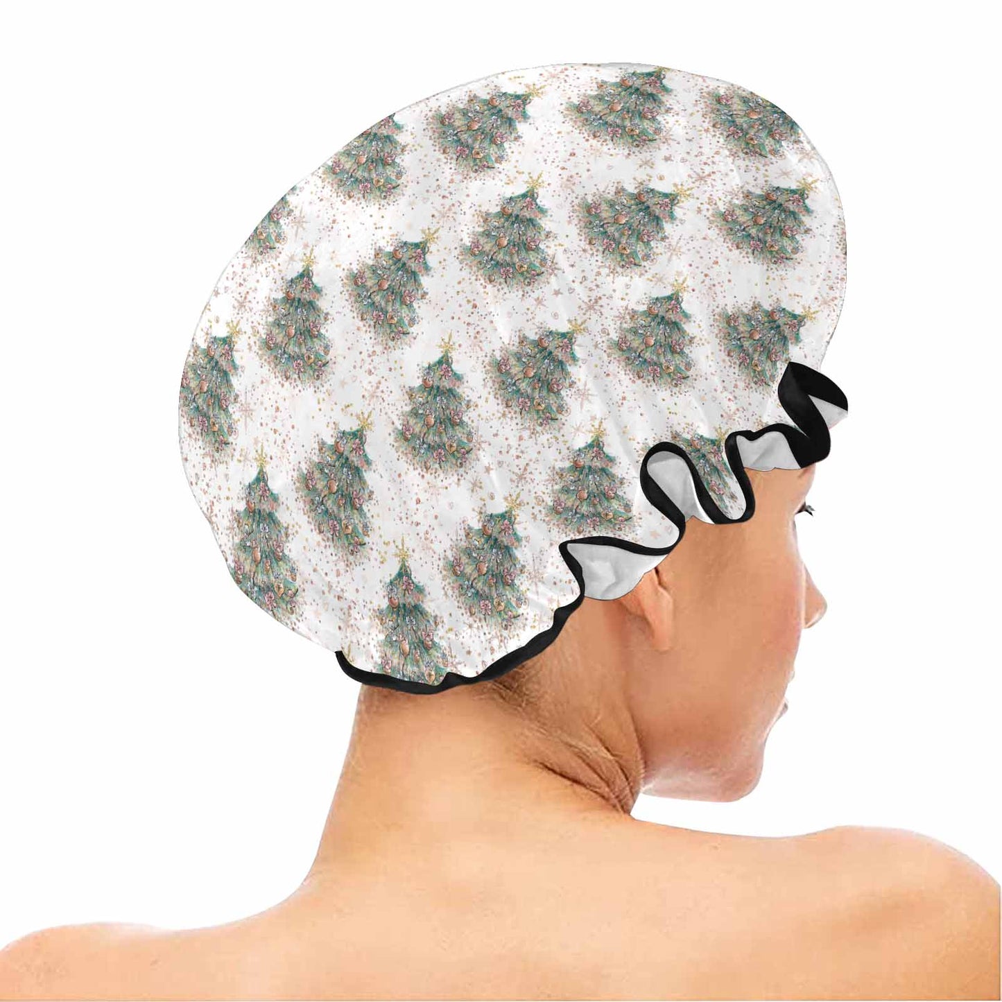 White Christmas 50 Shower Cap