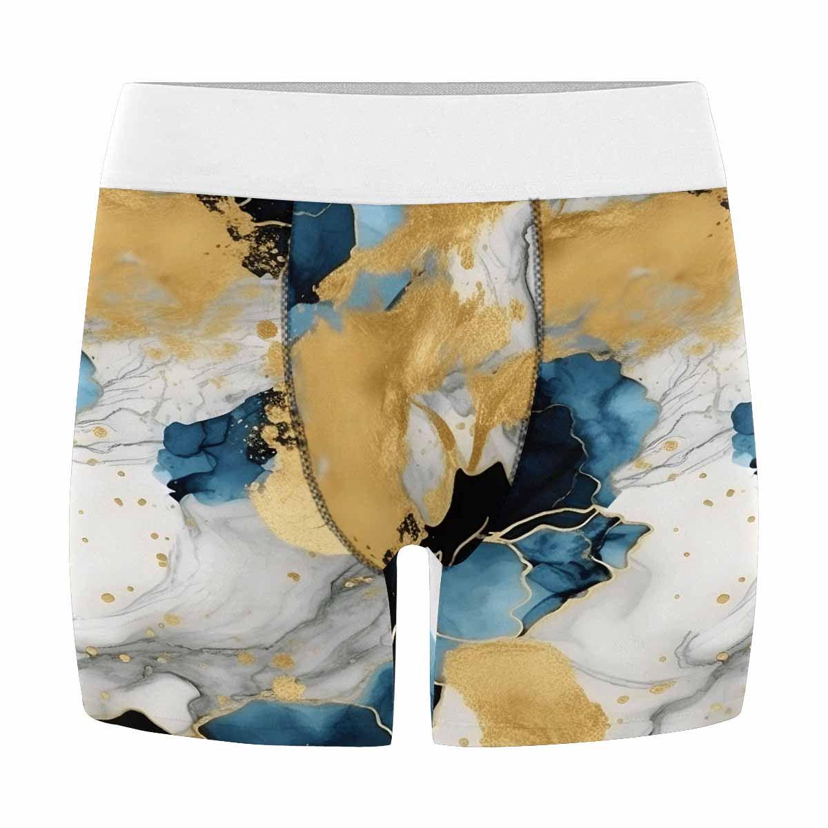 Blue Ink Floral Men's All Over Print Boxer Briefs (Made In AUS)