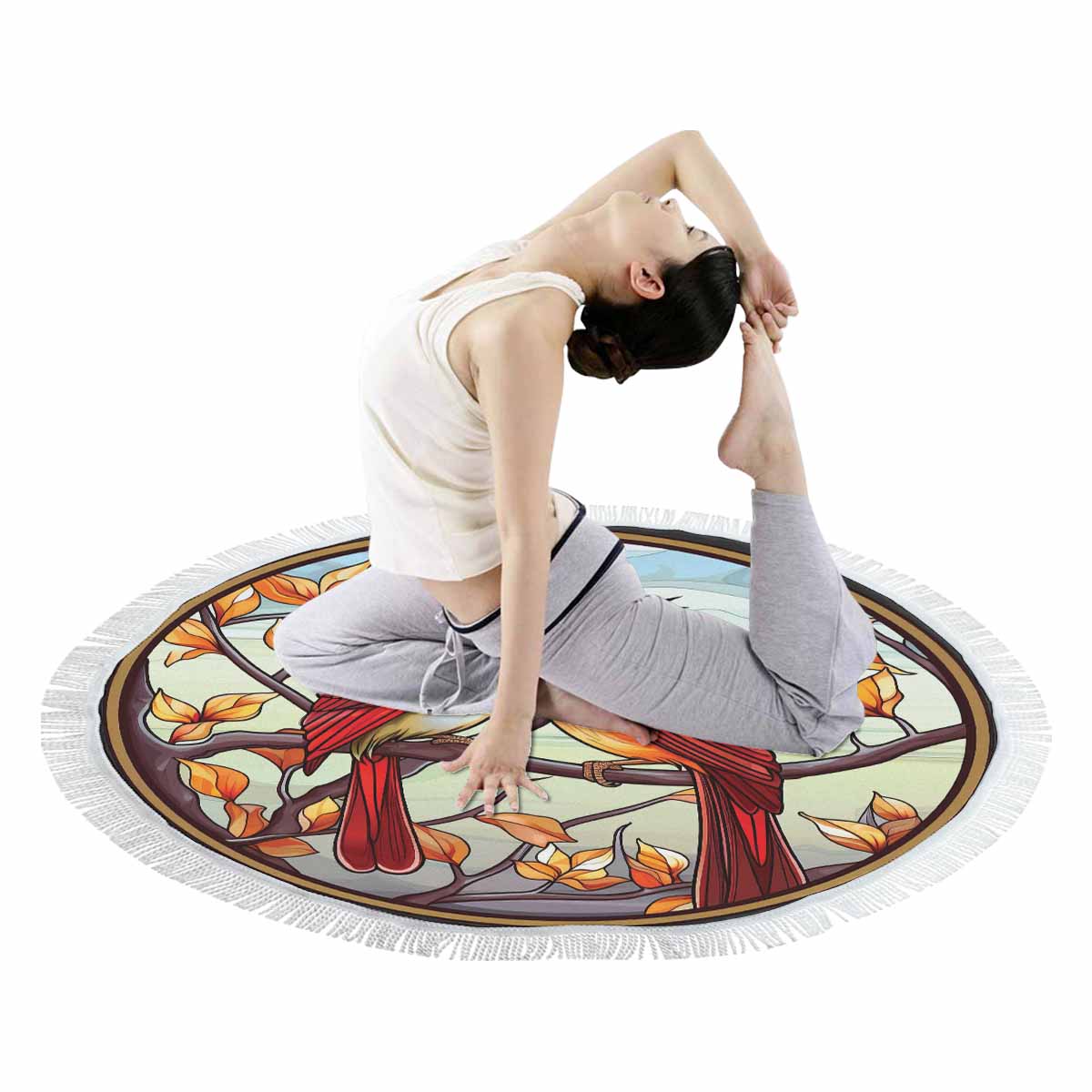 Mandalla_Awd35160 Circular Beach Towel Shawl 59"