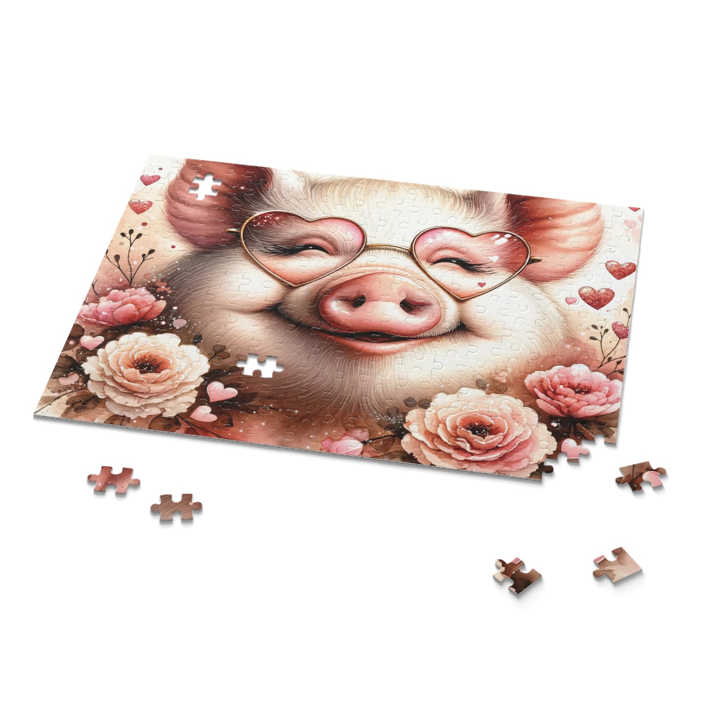 Puzzle, Pig, Rose Coloured Glasses (120, 252, 500-Piece) awd-626