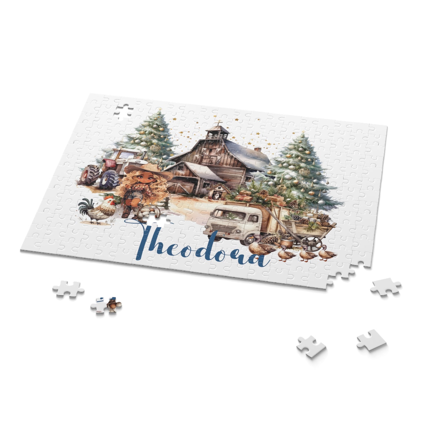 Puzzle, Country, Cowgirl, Personalised/Non-Personalised, (120, 252, 500-Piece)