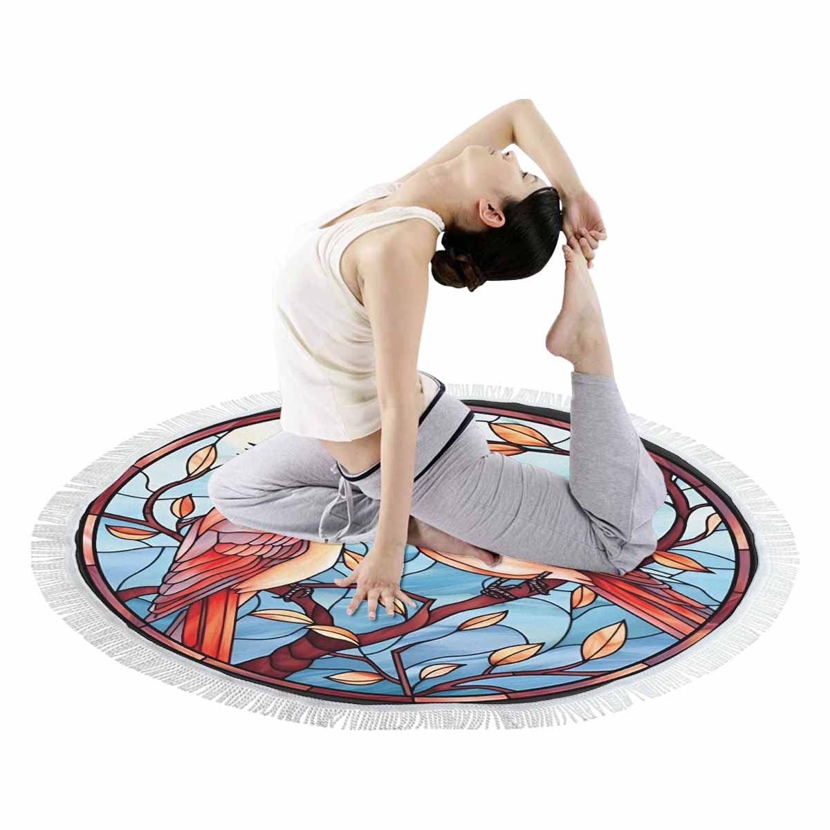 Mandalla_Awd35162 Circular Beach Towel Shawl 59"