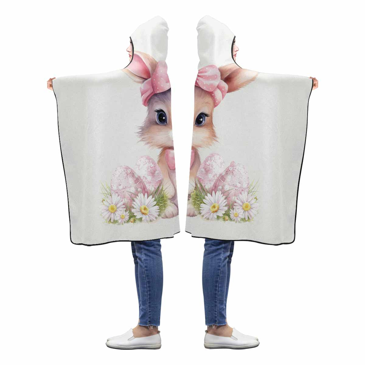 Easter Bunny Awd1343 Hooded Blanket 60"x50"