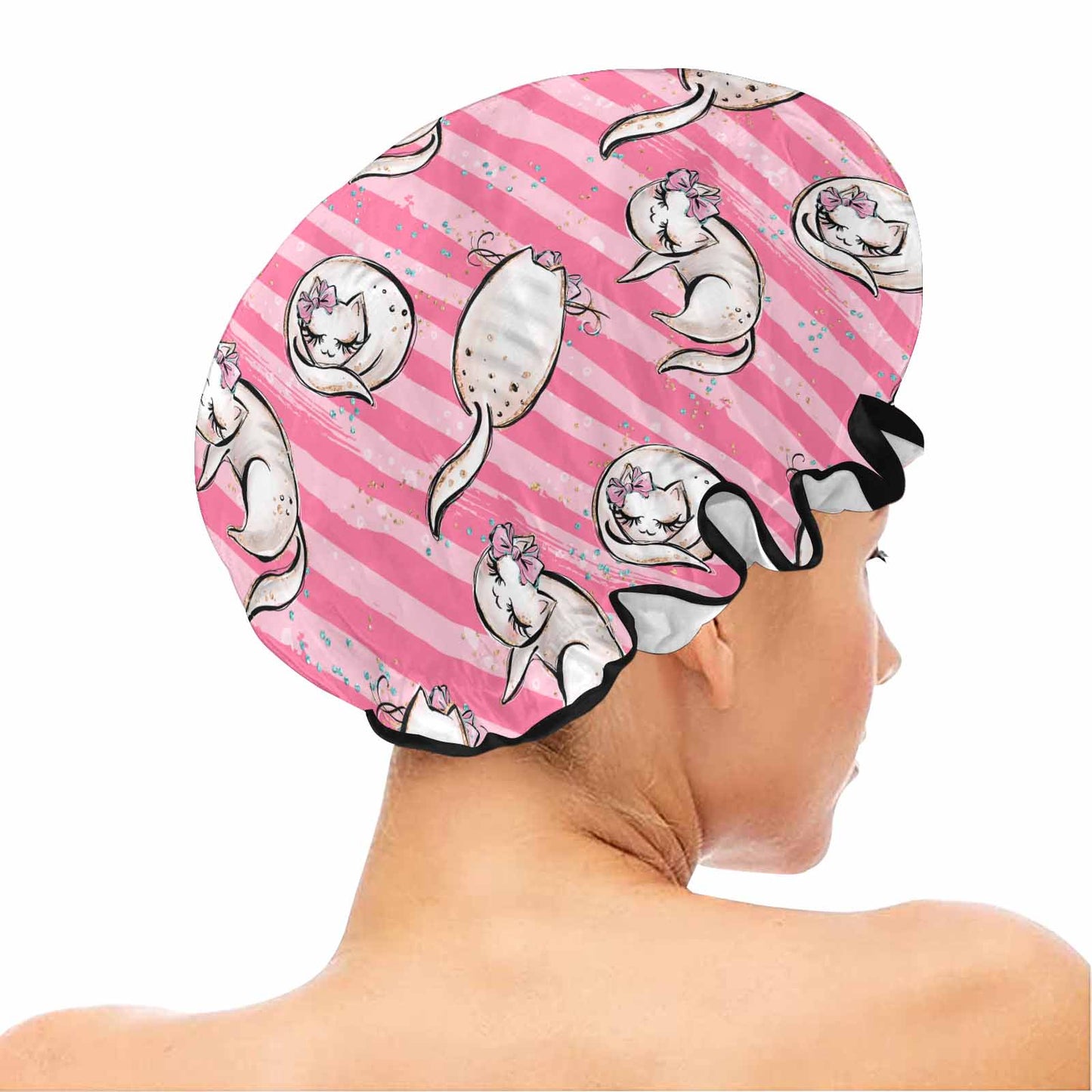 Pink Cats Shower Cap