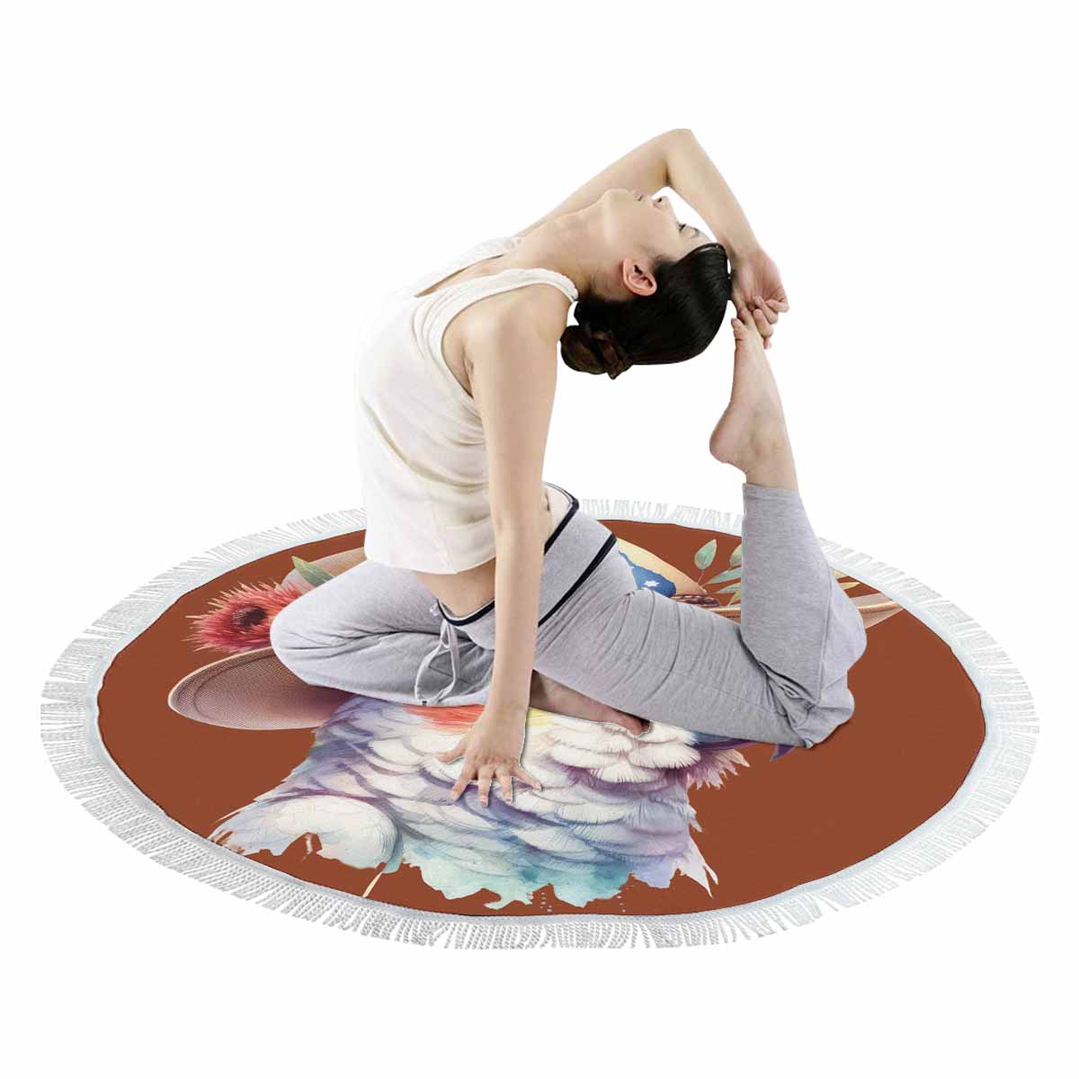Australian Animals Cockatoo Awd1333 Circular Beach Towel Shawl 59"