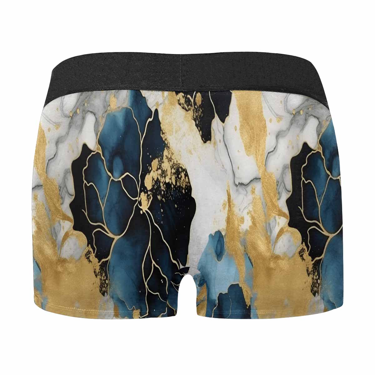 Blue Ink Floral AUS Men's Boxer Briefs (Made In AUS)