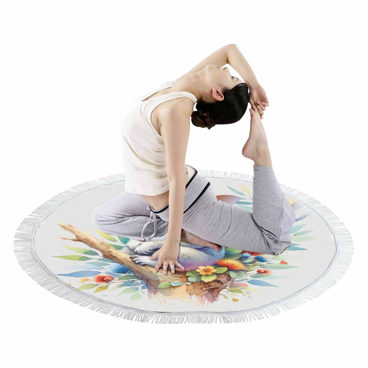 Australian Animals Koala Awd1316 Circular Beach Towel Shawl 59"