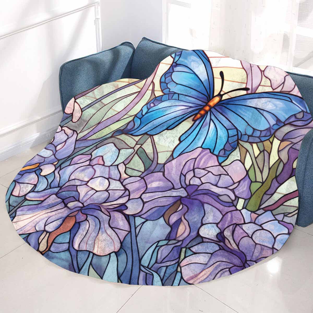 Mandalla_Awd35185 Circular Micro Fleece Blanket 60"
