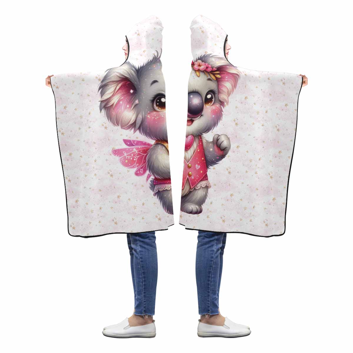 Australian Animal Koala Awd1326 Hooded Blanket 60"x50"