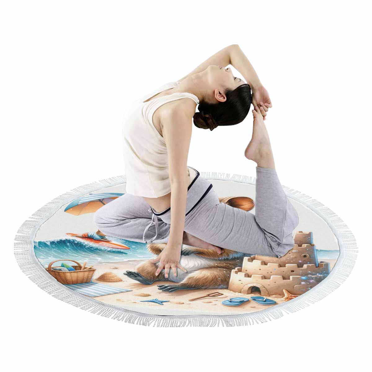Australian Animals Quokka Awd1325 Circular Beach Towel Shawl 59"