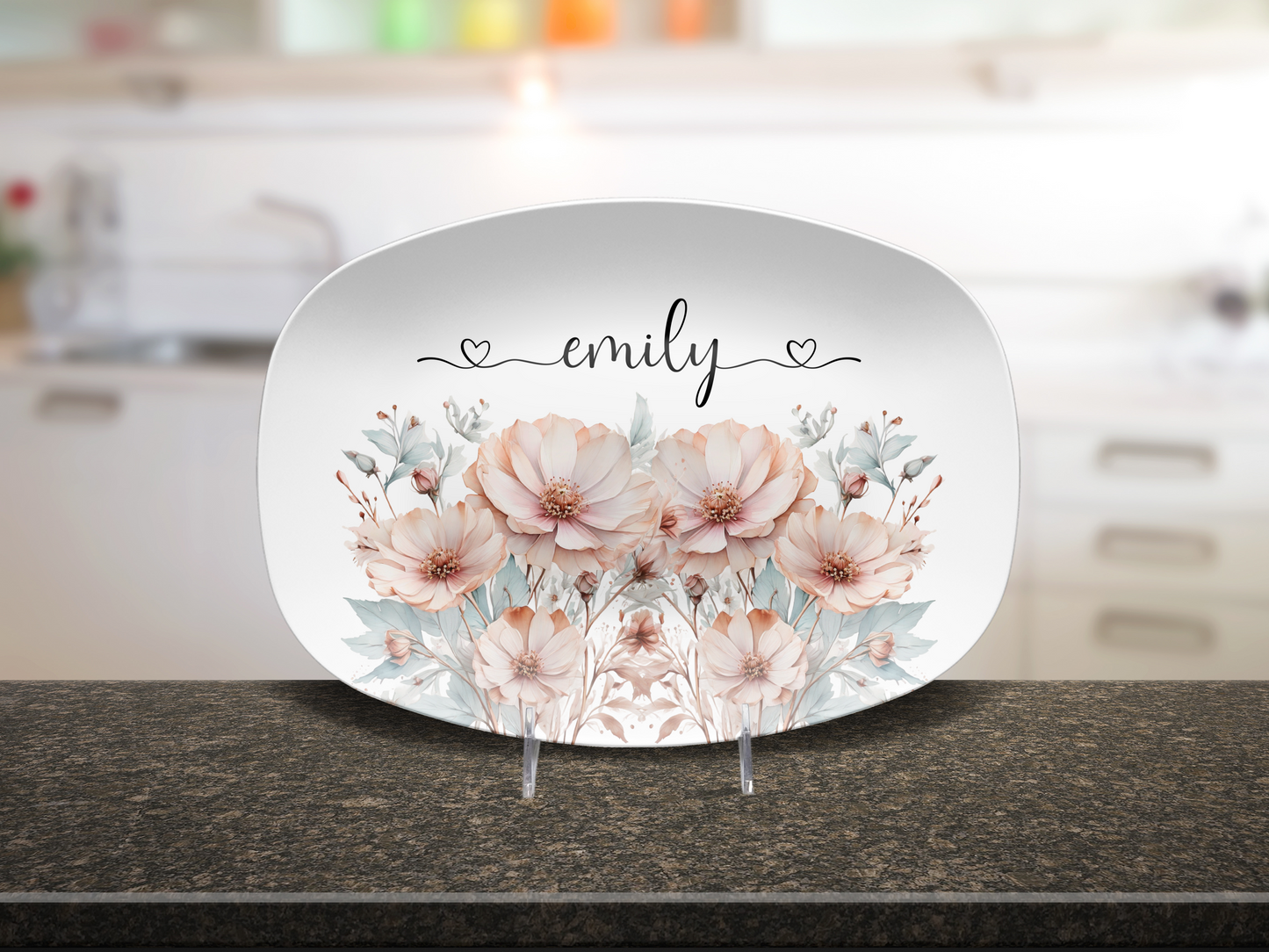 Personalised Boho Floral Platter