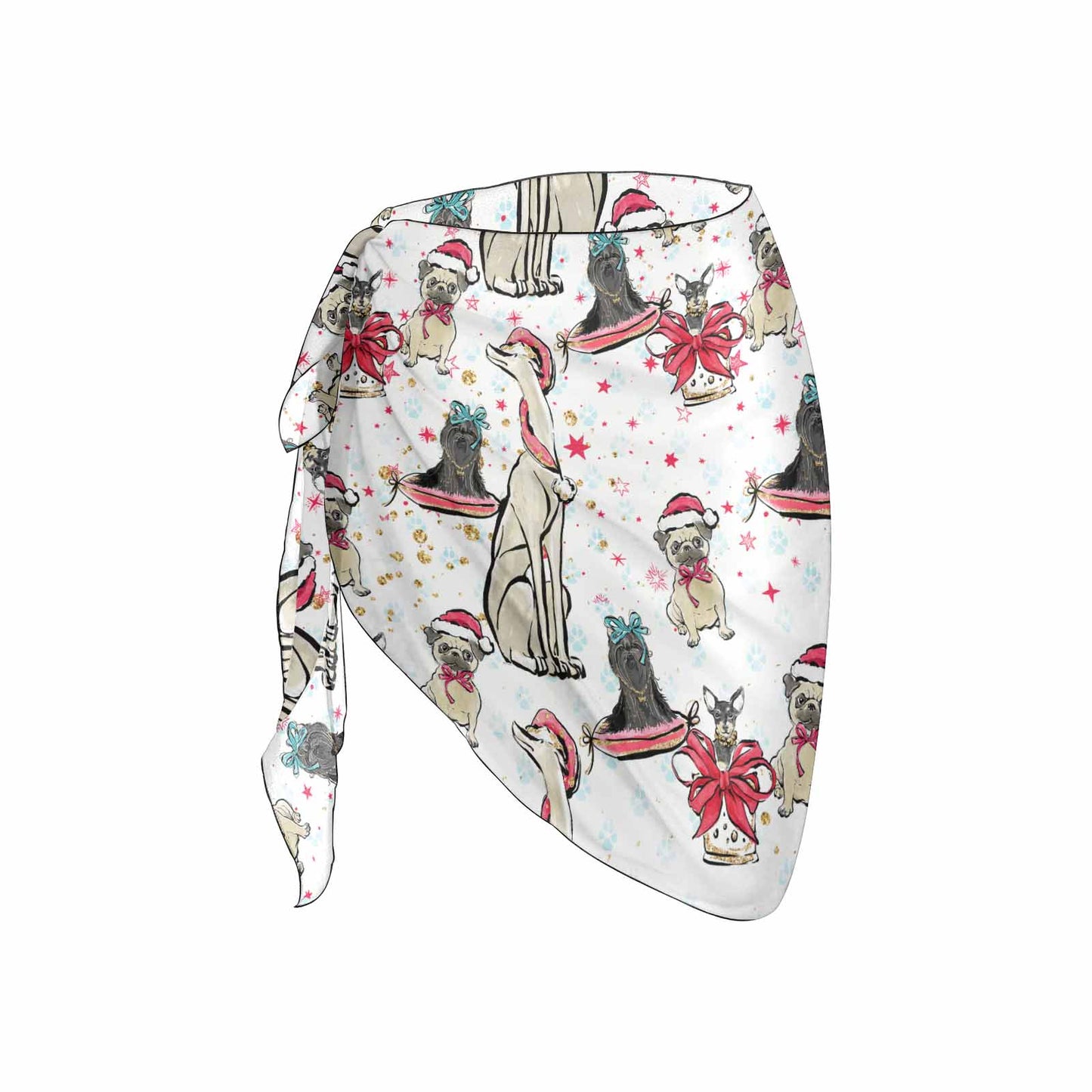 Doggie Christmas Women's Beach Sarong Wrap