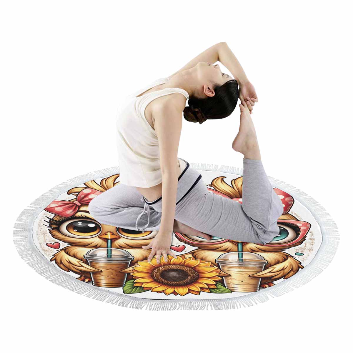 Chickens_Awd35164 Circular Beach Towel Shawl 59"