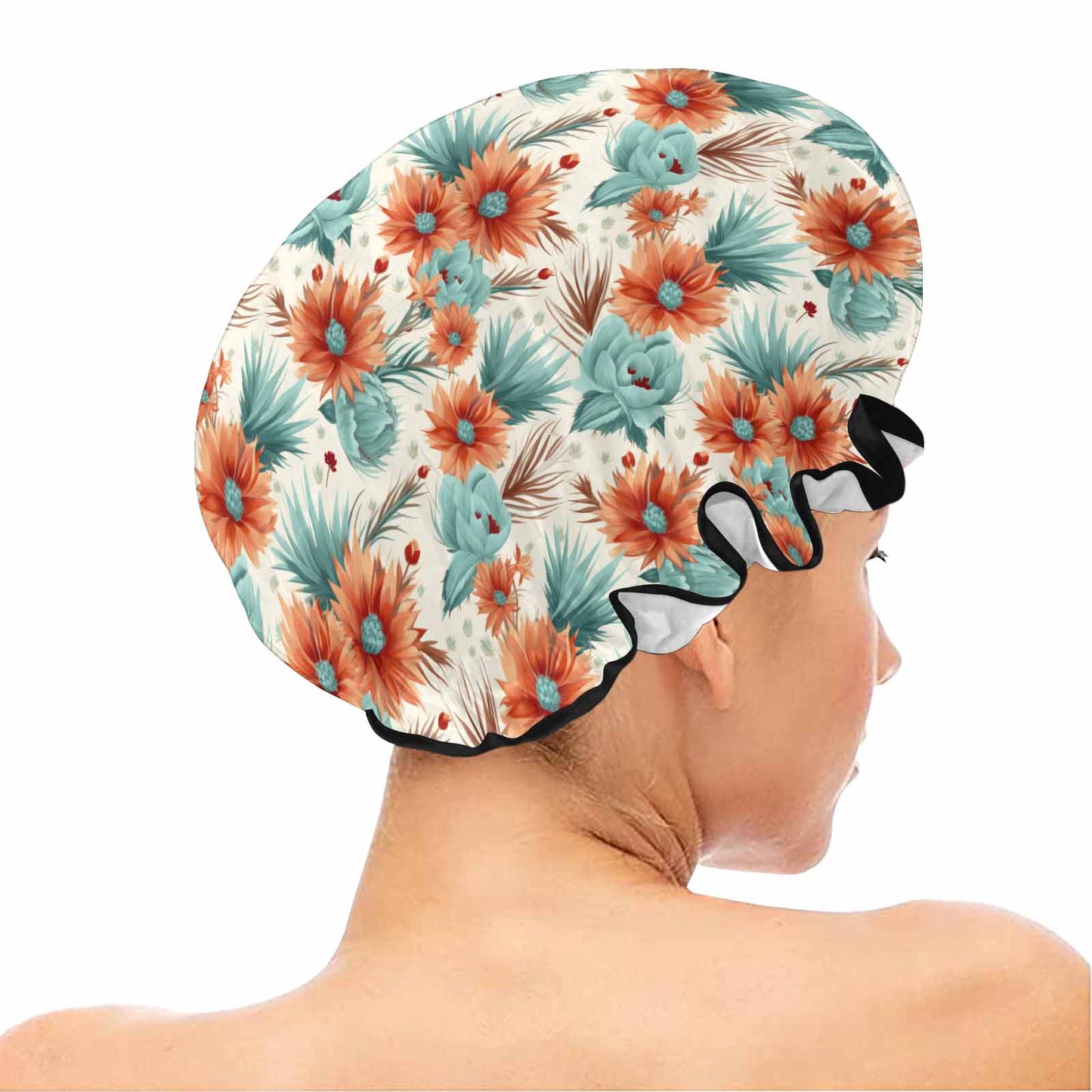 Boho Floral Shower Cap